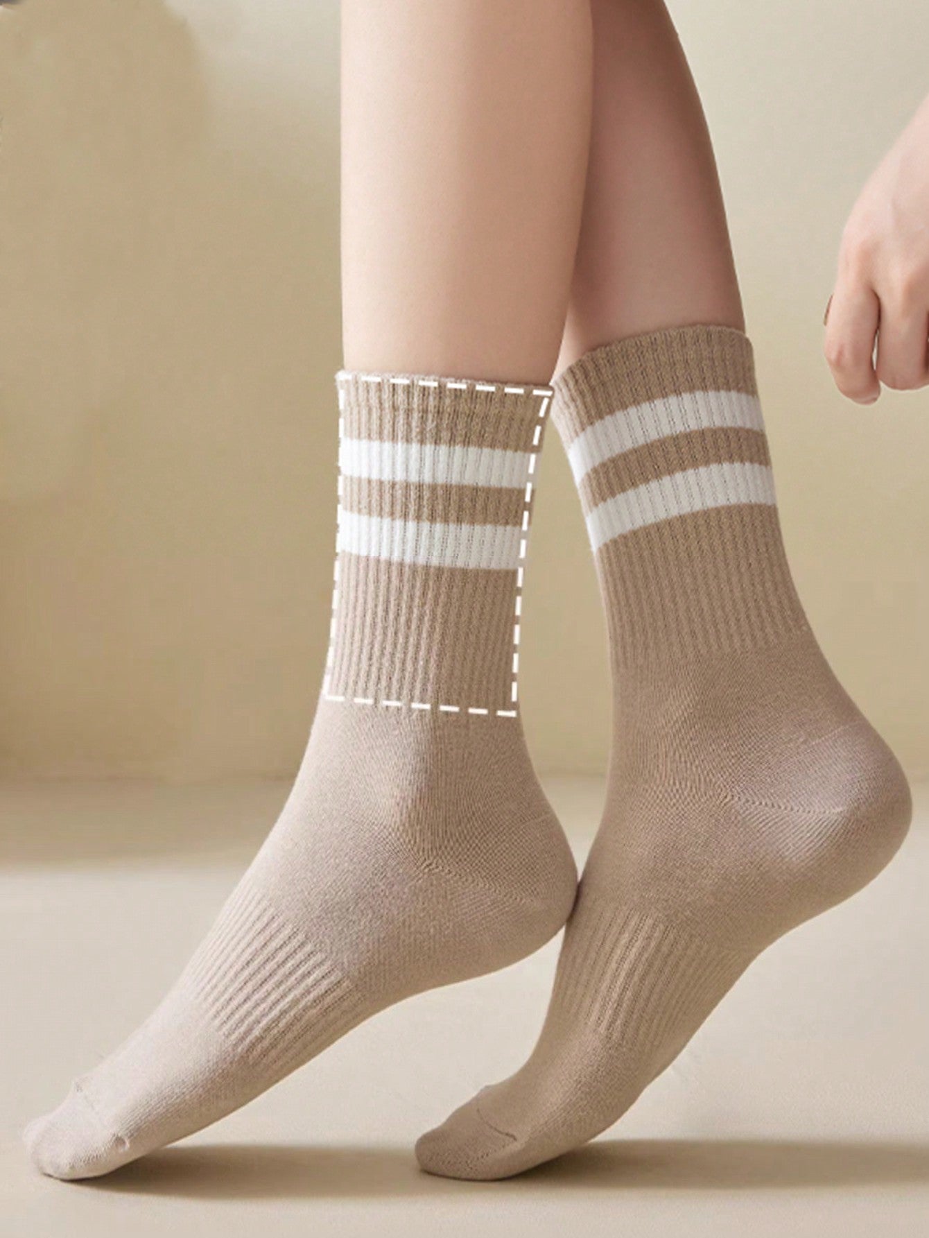 6 paires de chaussettes mi-mollet polyvalentes, respirantes, mode et décontractées pour femmes, convenant aux activités professionnelles, sportives, de course et de cyclisme