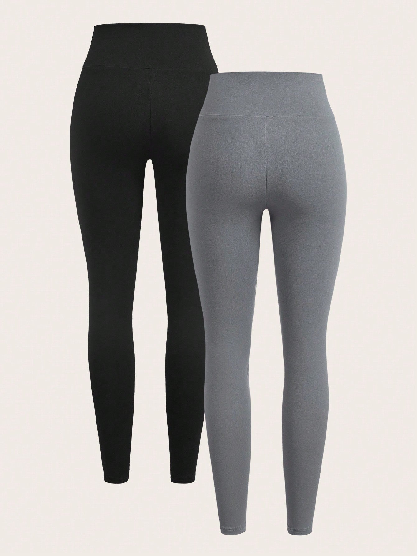 SHEIN EZwear 4 pièces Ensemble de tenue de sport pour femmes, veste zippée couleur unie minimaliste et leggings près du corps