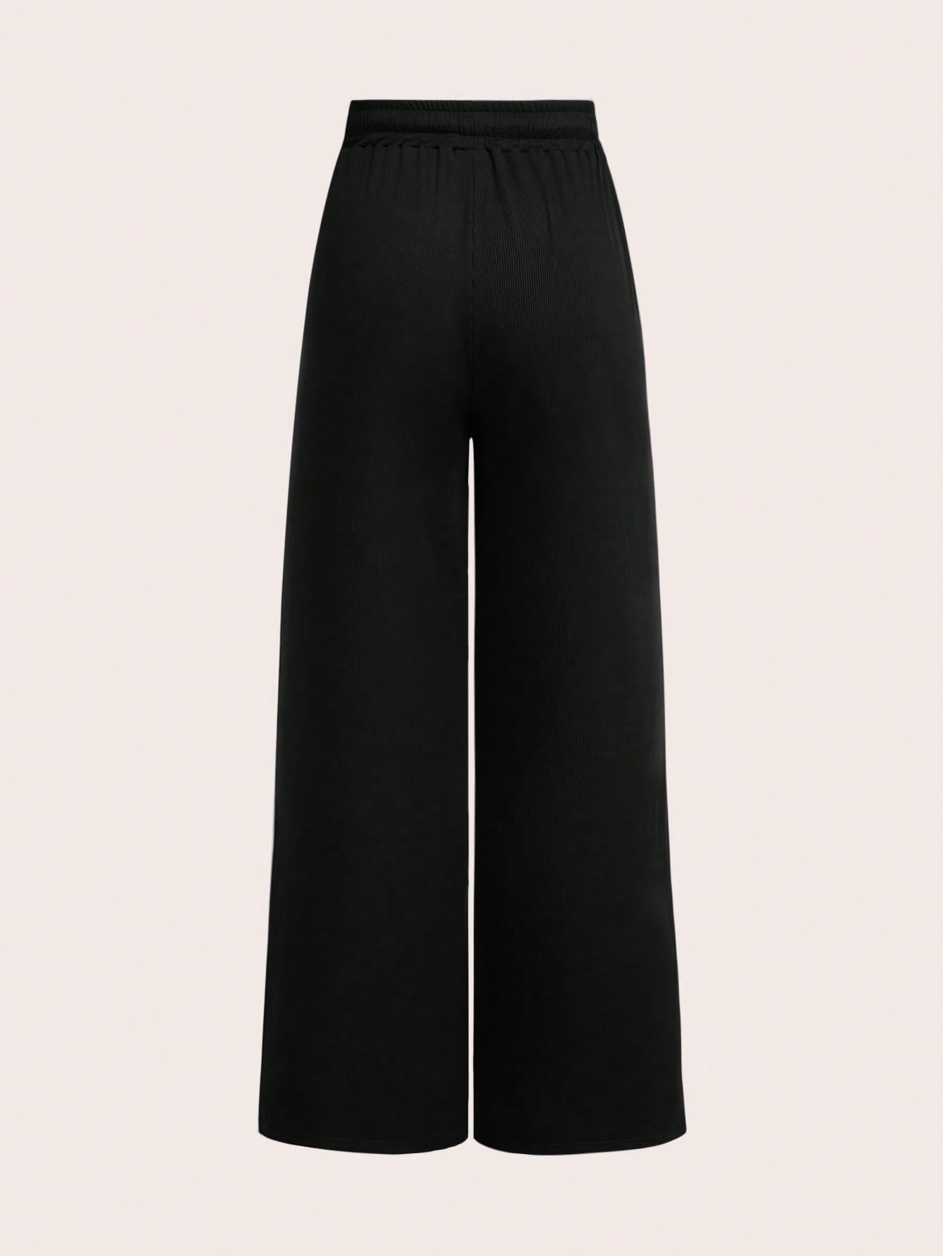 Flirla 2 pièces/Set Combinaison grise col en U grande taille jambes évasées, combinaison ajustée décontracté mode minimaliste pour sortie