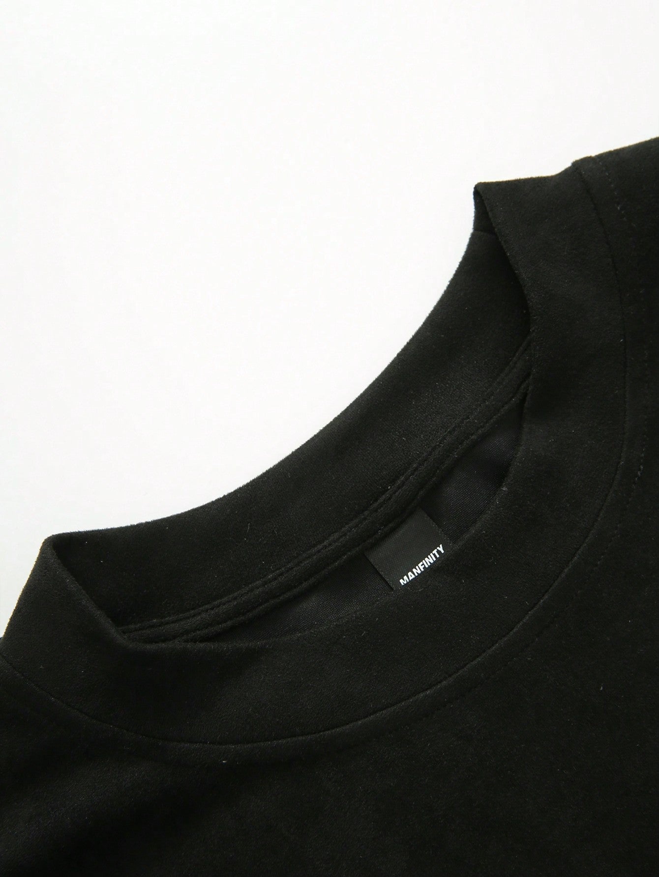 T-shirt noir imprimé de geste de la main pour hommes