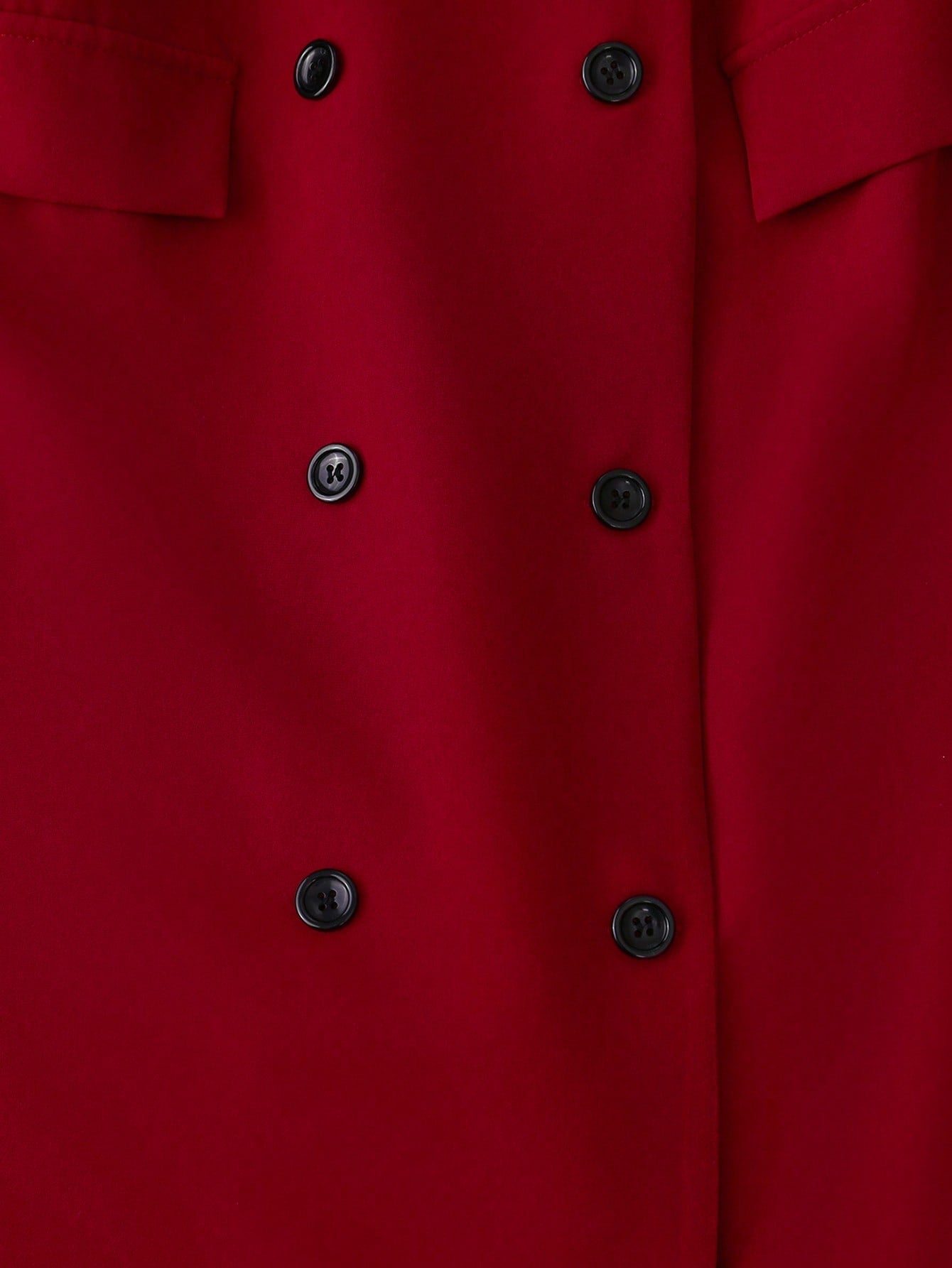 SHEIN Clasi Blazer sans manches à double boutonnage de couleur unie décontracté