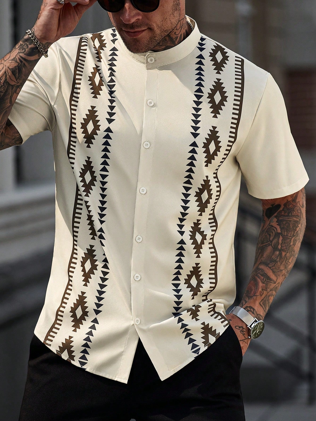 Manfinity CasualCool Chemise à manches courtes pour hommes