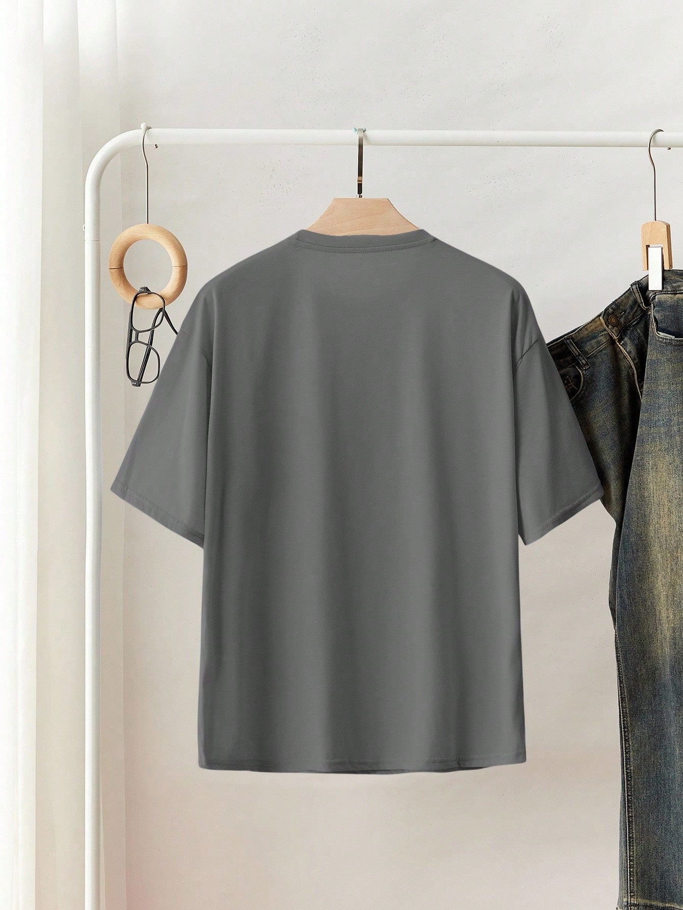 T-shirt ample à col rond et manches courtes avec imprimé lettre NY pour femmes, top d'été décontracté, design élégant et confortable, convient pour le port quotidien, t-shirt New York oversize, style vintage