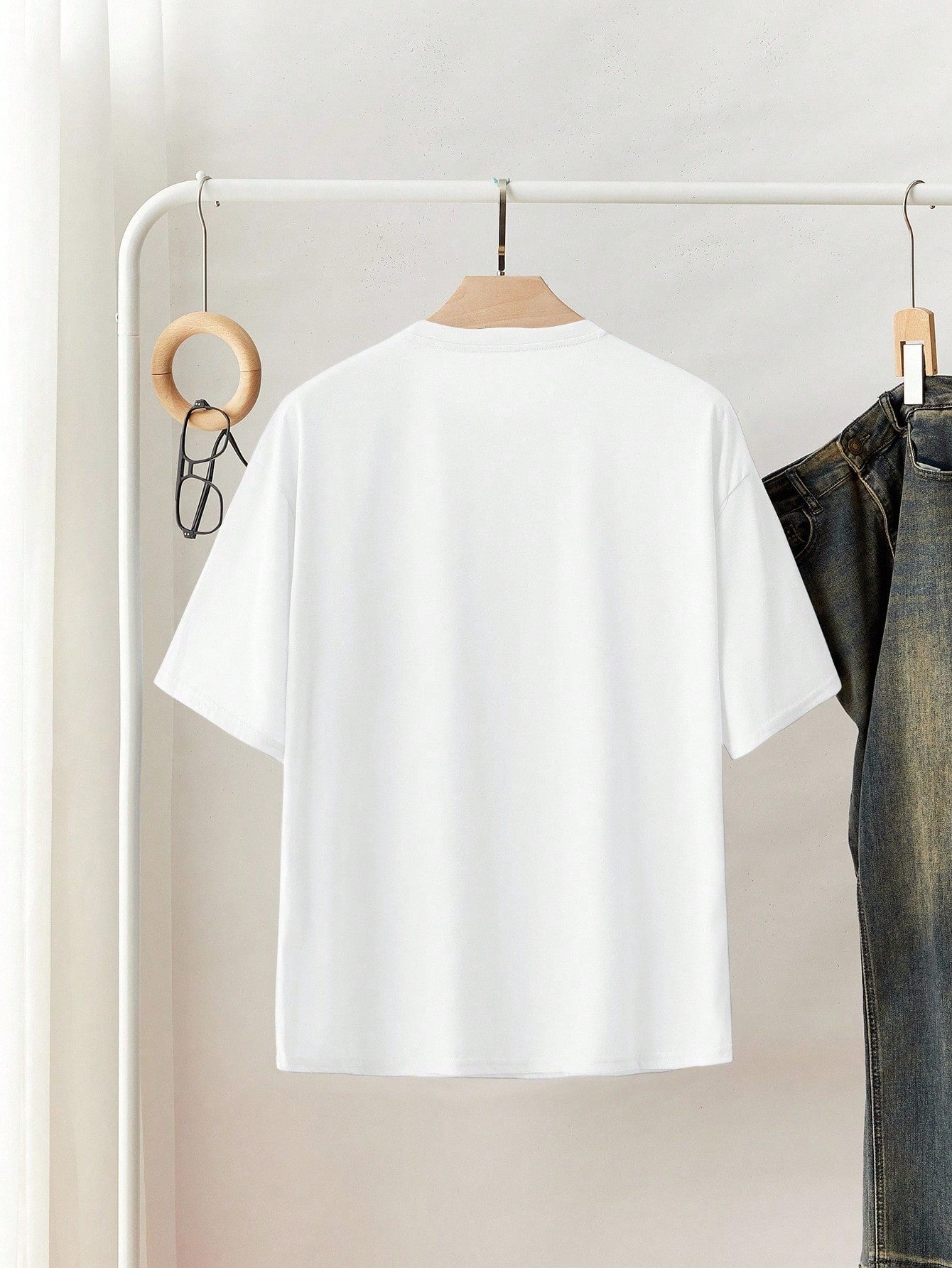 T-shirt ample à col rond et manches courtes avec imprimé lettre NY pour femmes, top d'été décontracté, design élégant et confortable, convient pour le port quotidien, t-shirt New York oversize, style vintage