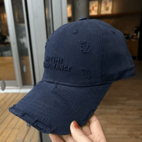 1 pièce Casquette de baseball en coton délavé avec broderie de lettre, femme, chapeau de soleil à large bord souple et surdimensionné