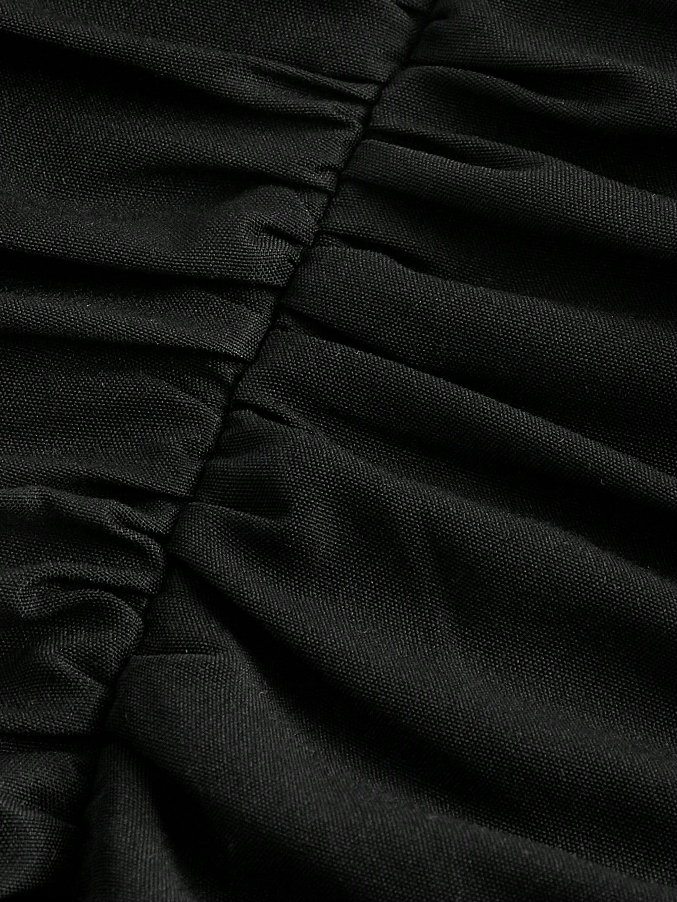 SHEIN MOD Robe longue noire de soirée avec détail froncé et croix latérale