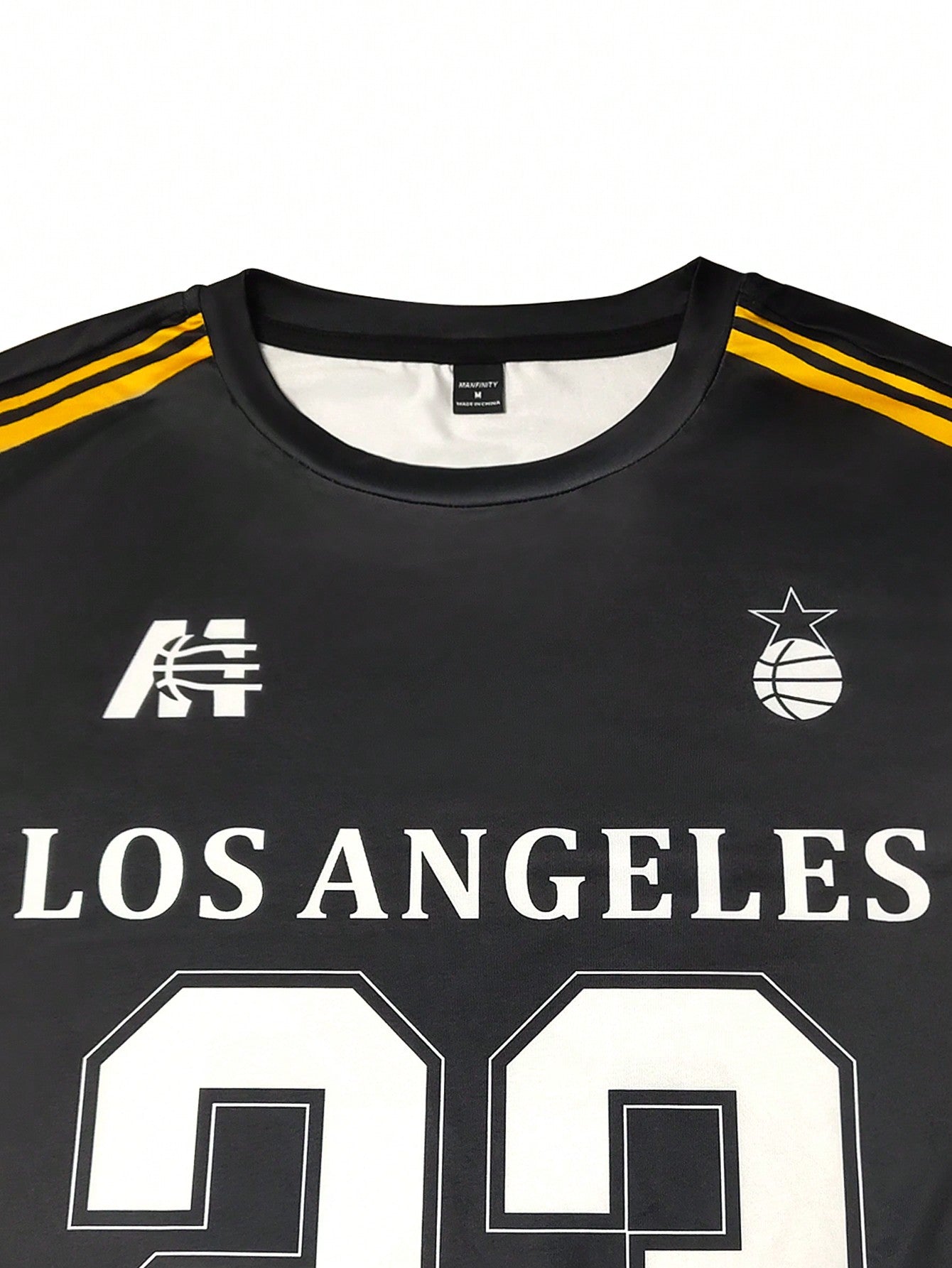 T-shirt casual en jersey à manches courtes pour homme avec imprimé de lettres