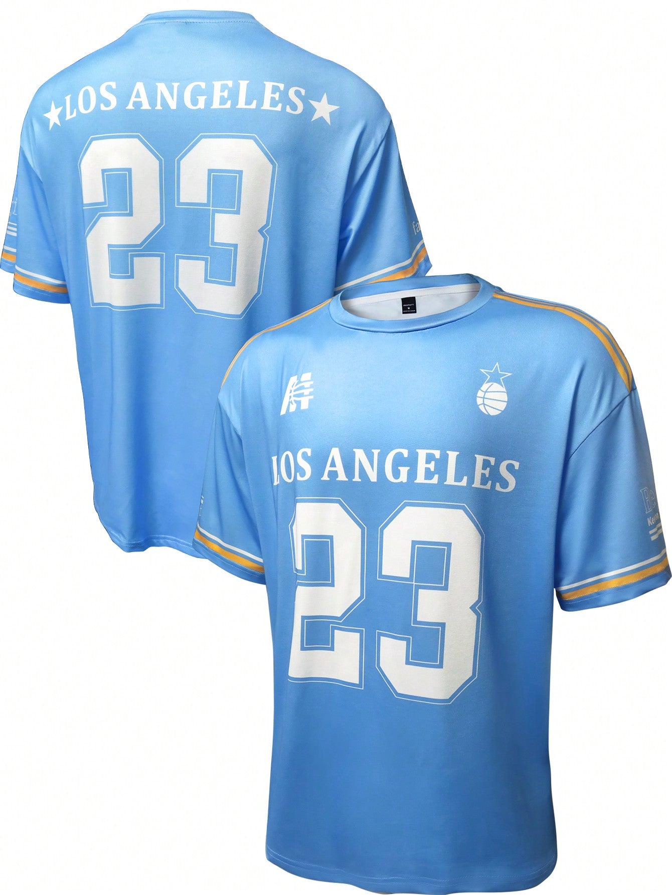 T-shirt casual en jersey à manches courtes pour homme avec imprimé de lettres