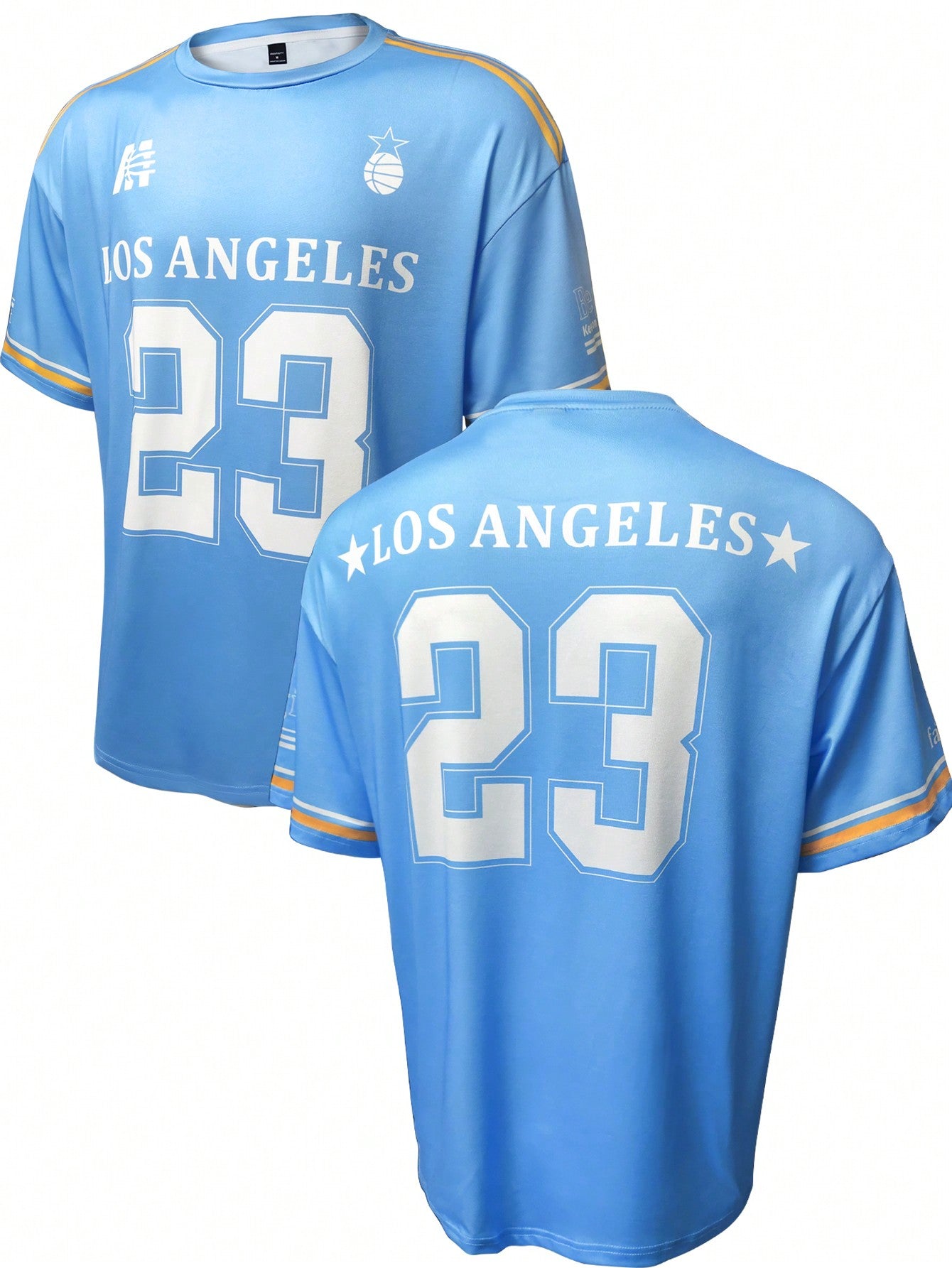 T-shirt casual en jersey à manches courtes pour homme avec imprimé de lettres