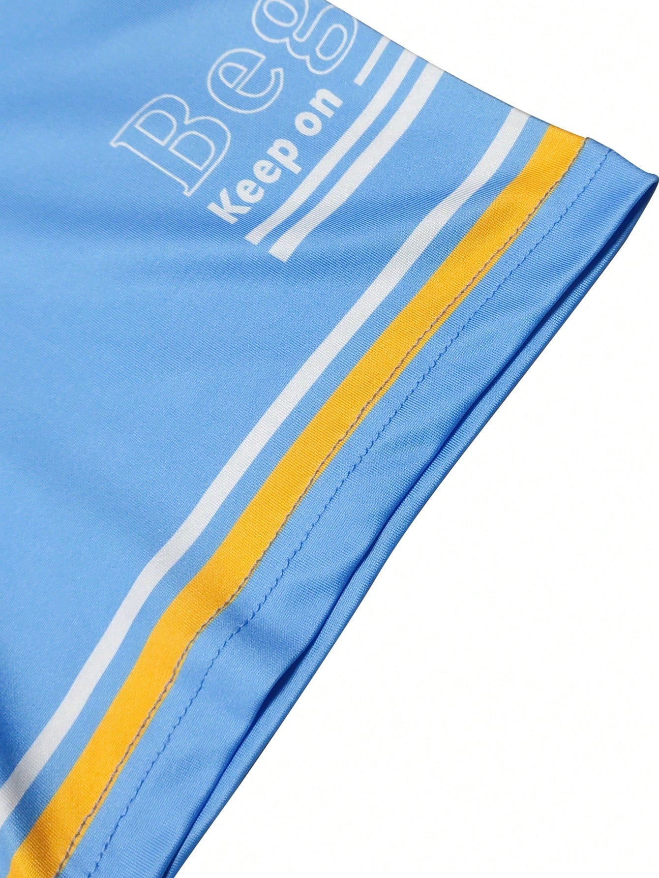 T-shirt casual en jersey à manches courtes pour homme avec imprimé de lettres