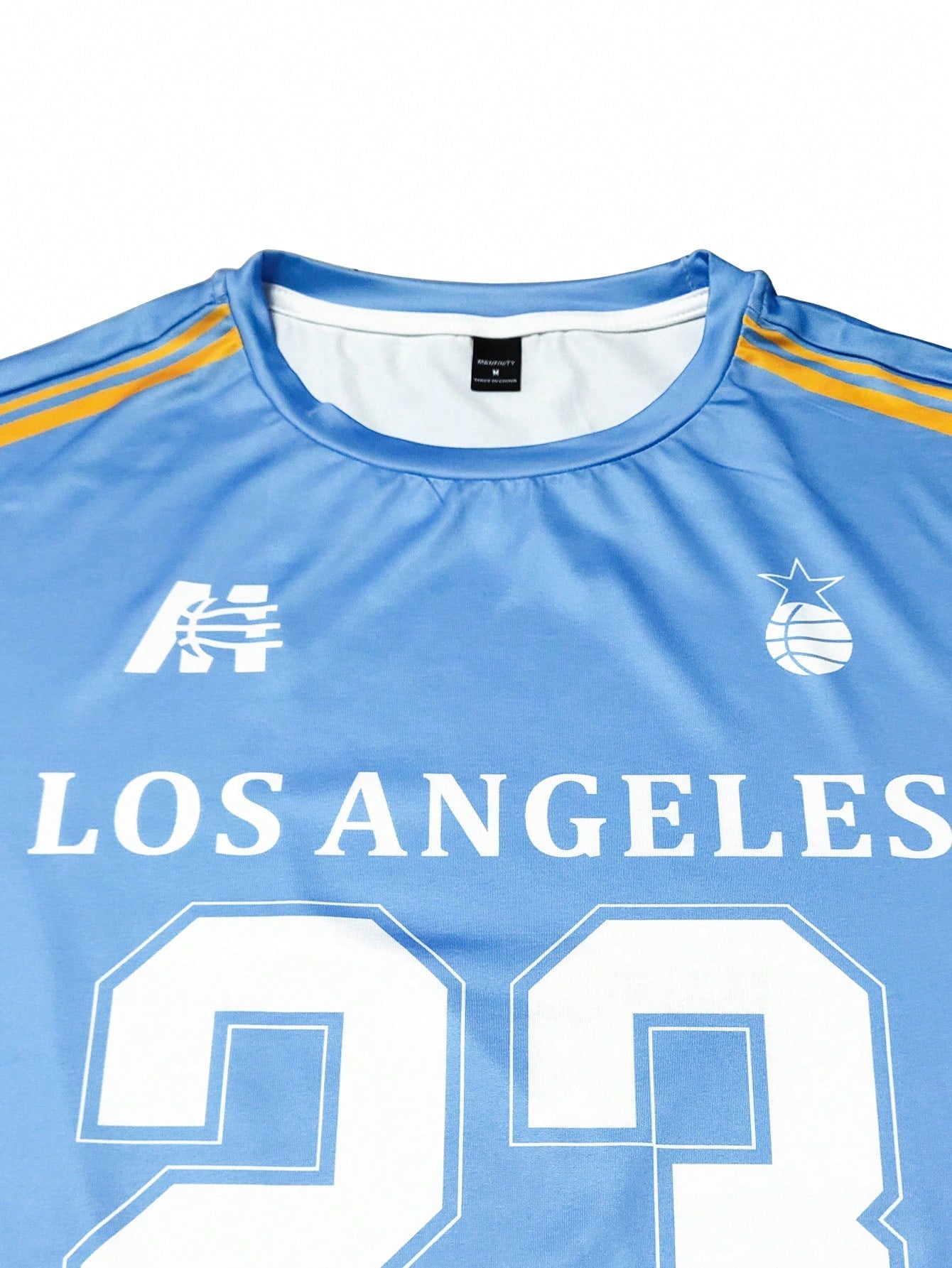 T-shirt casual en jersey à manches courtes pour homme avec imprimé de lettres