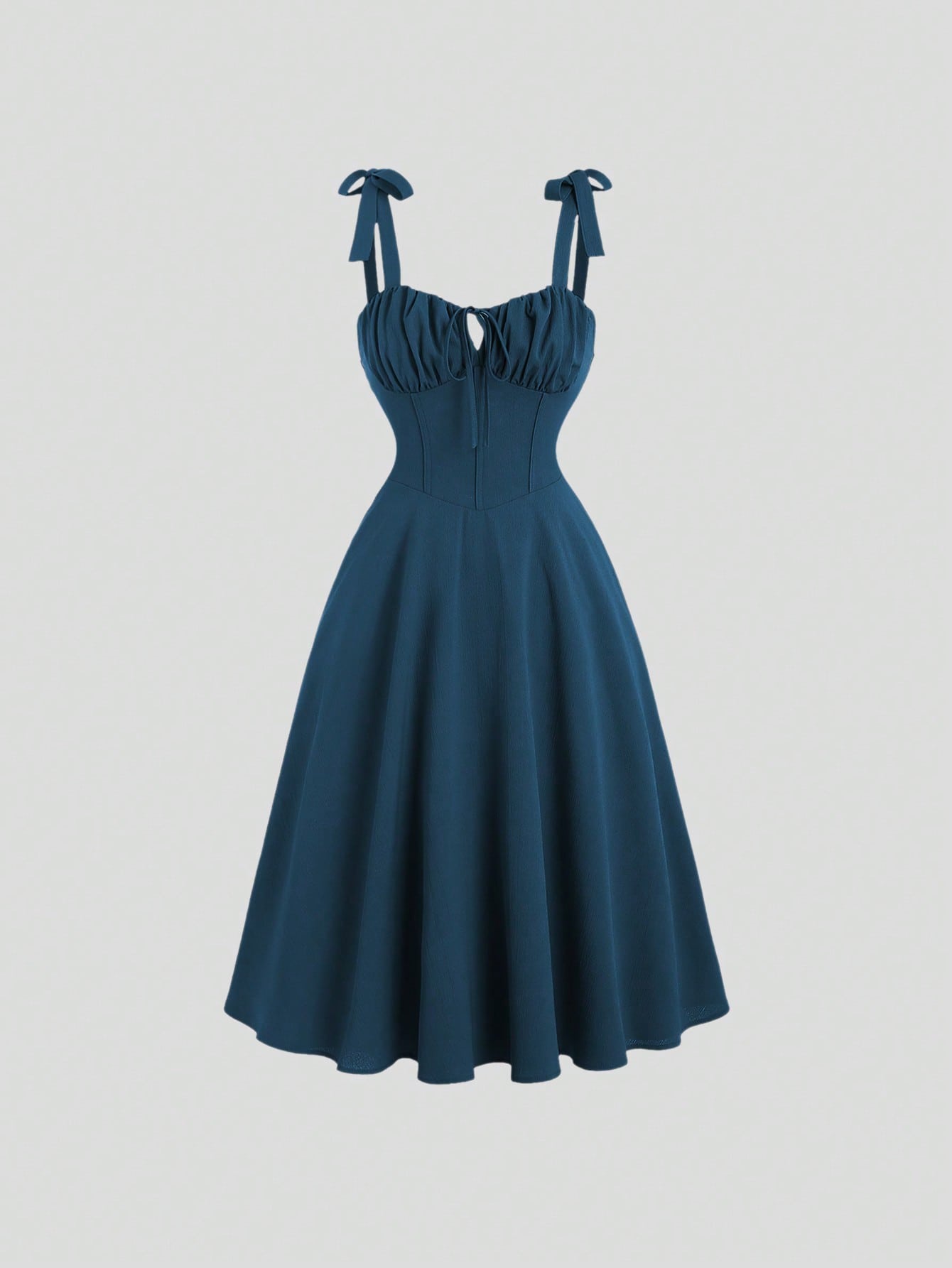 Sweetra Robe cache-cœur à lacets sans dos de couleur unie avec taille marquée, couleur bordeaux, tenue pour femme