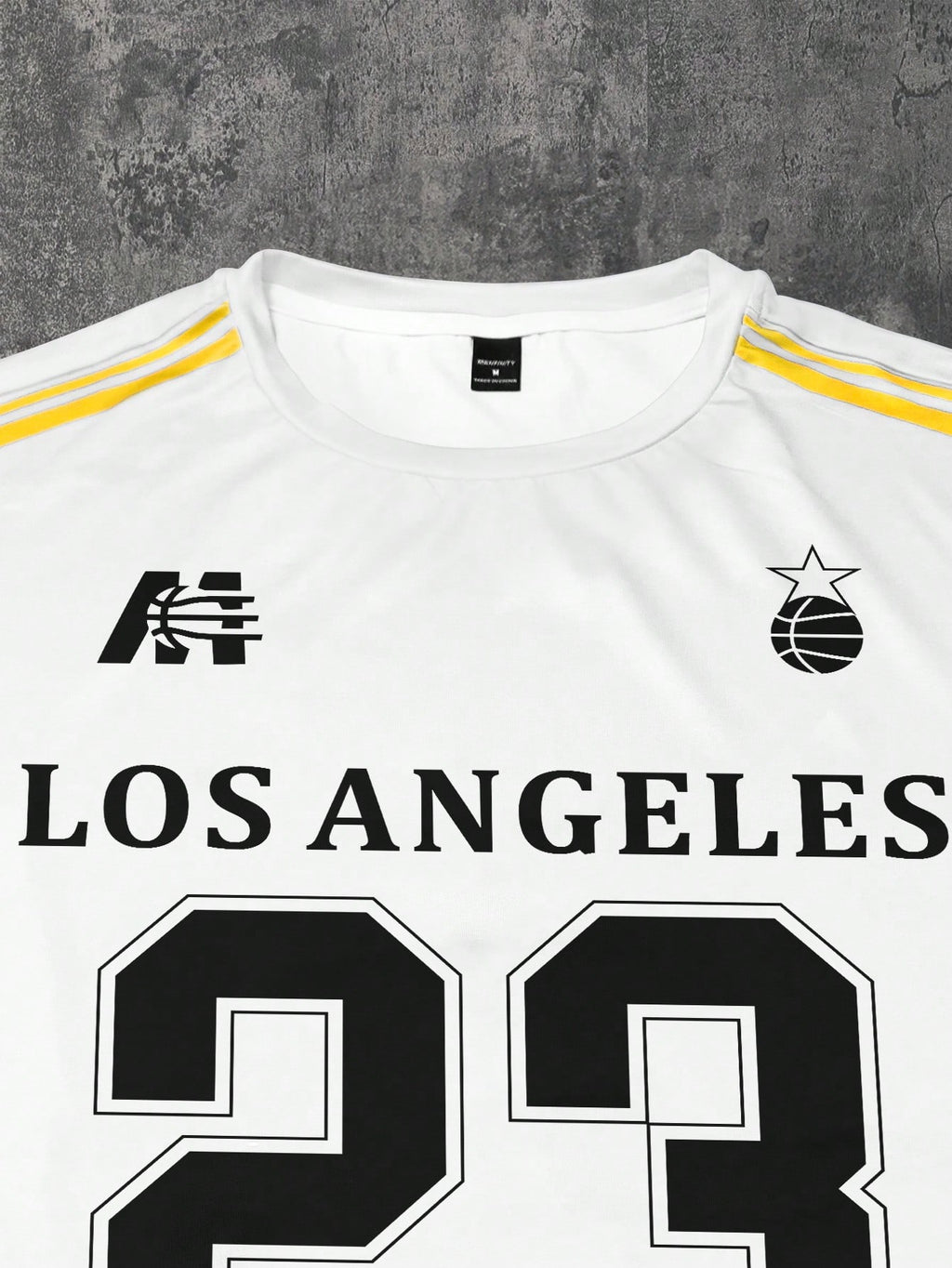 T-shirt casual en jersey à manches courtes pour homme avec imprimé de lettres