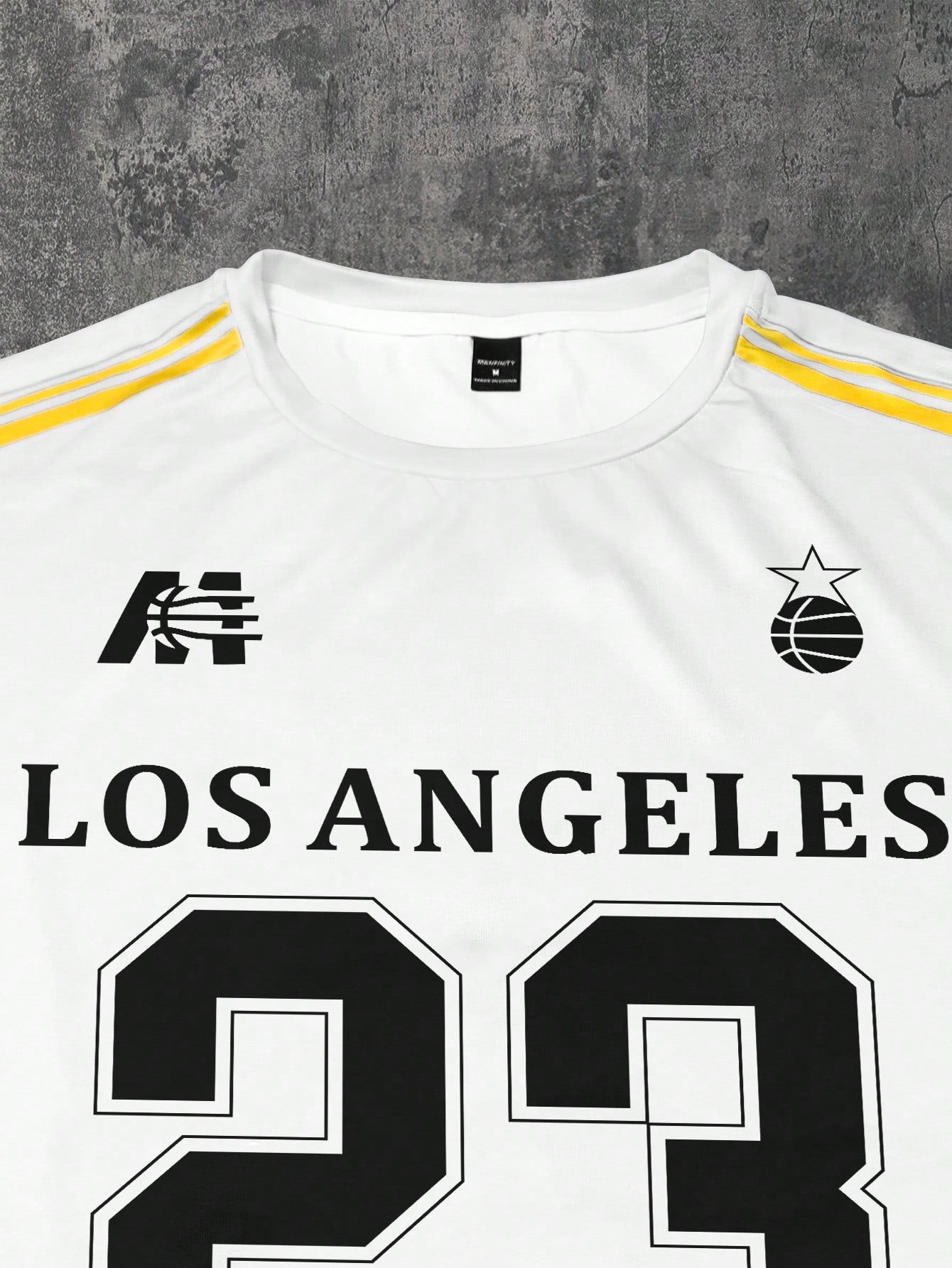 T-shirt casual en jersey à manches courtes pour homme avec imprimé de lettres