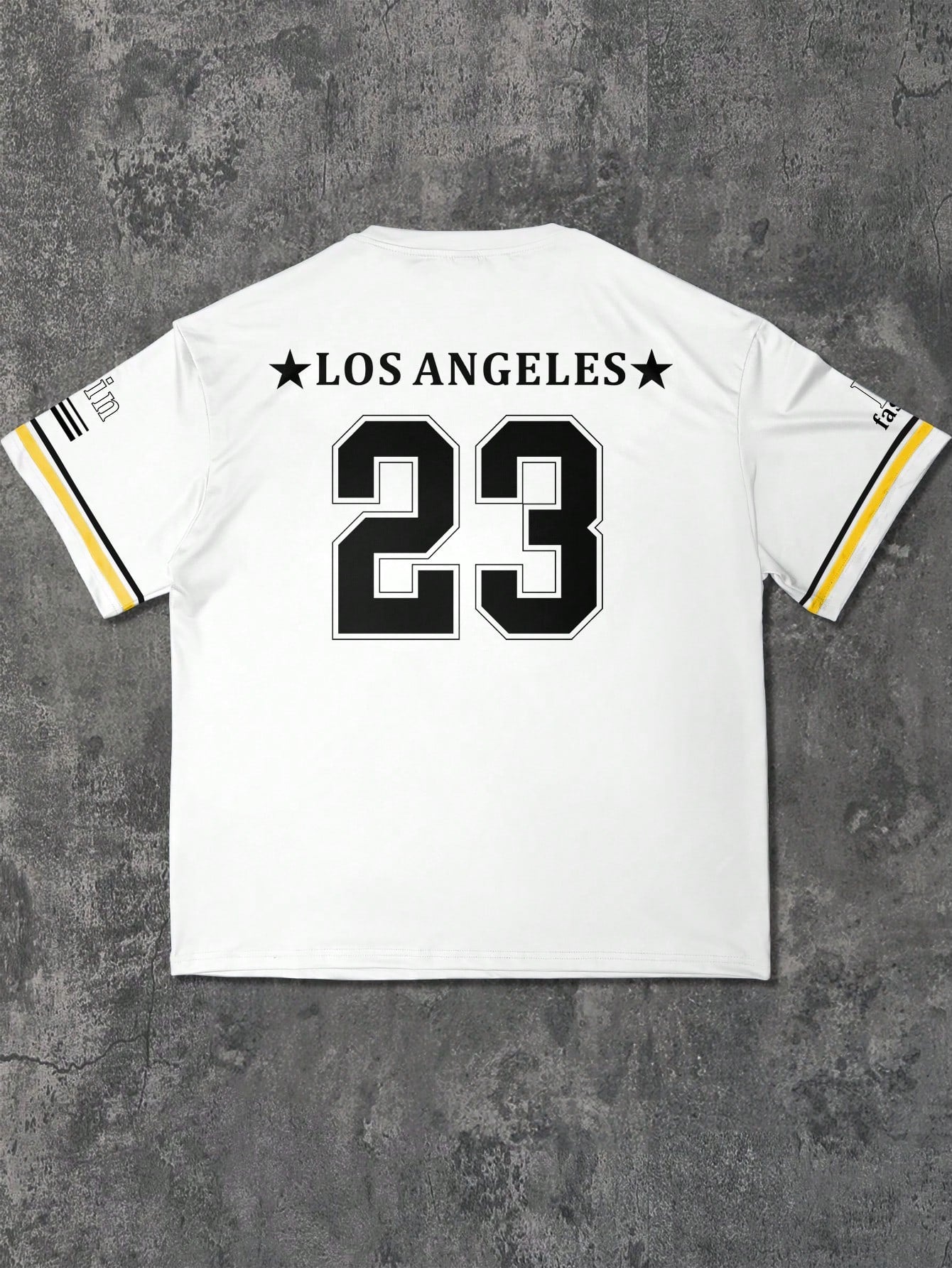 T-shirt casual en jersey à manches courtes pour homme avec imprimé de lettres
