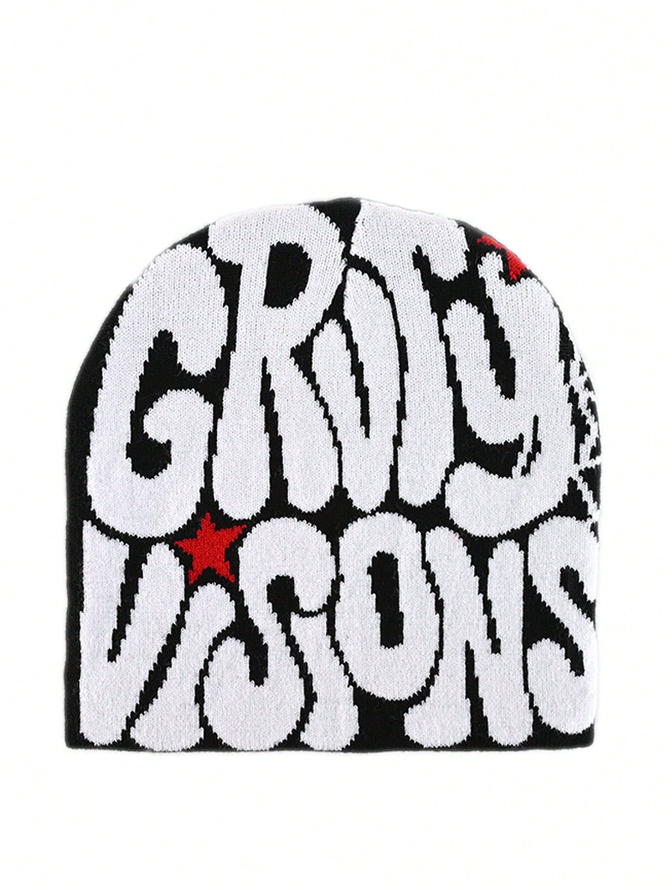 2 pièces Bonnet "GRVTY VISIONS" Hip Hop Unisexe Style Y2K Chapeau tricoté chaud pour l'extérieur Chapeau thermique pour hommes et femmes Tenue d'automne