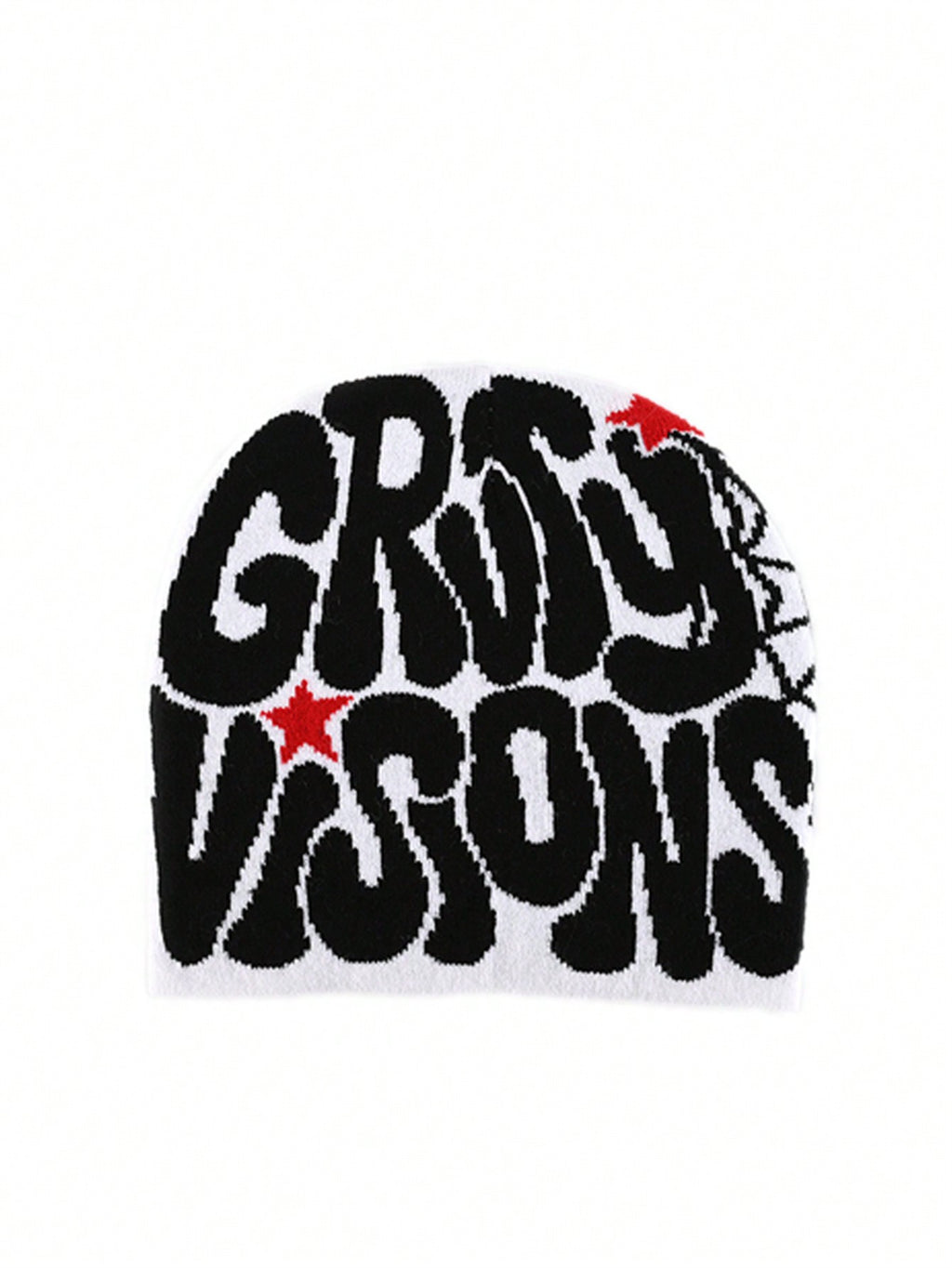 2 pièces Bonnet "GRVTY VISIONS" Hip Hop Unisexe Style Y2K Chapeau tricoté chaud pour l'extérieur Chapeau thermique pour hommes et femmes Tenue d'automne