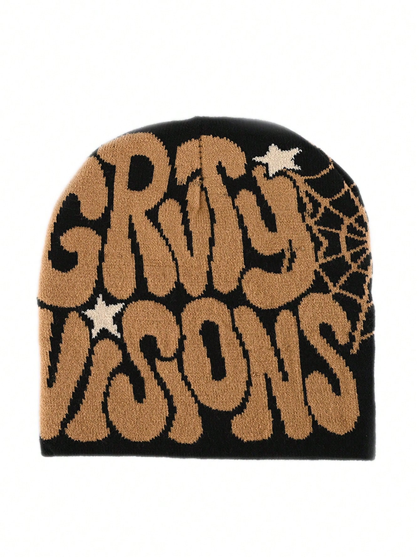 2 pièces Bonnet "GRVTY VISIONS" Hip Hop Unisexe Style Y2K Chapeau tricoté chaud pour l'extérieur Chapeau thermique pour hommes et femmes Tenue d'automne