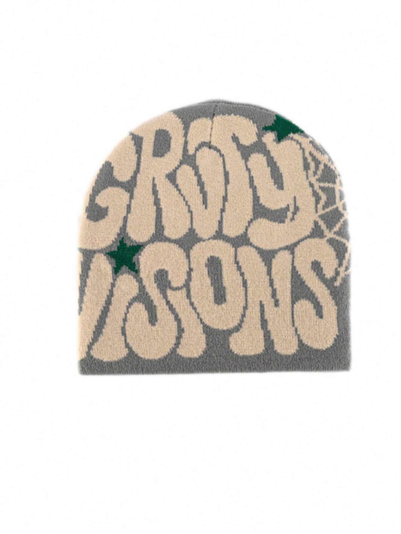 2 pièces Bonnet "GRVTY VISIONS" Hip Hop Unisexe Style Y2K Chapeau tricoté chaud pour l'extérieur Chapeau thermique pour hommes et femmes Tenue d'automne