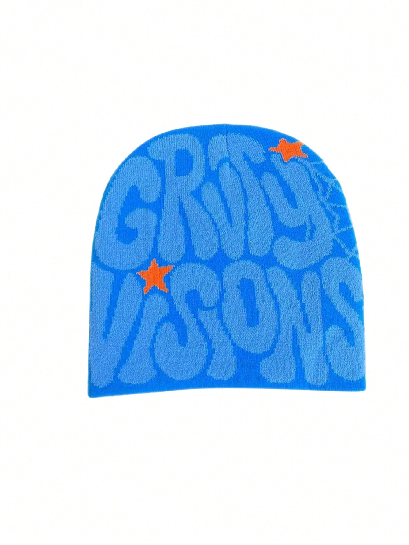 2 pièces Bonnet "GRVTY VISIONS" Hip Hop Unisexe Style Y2K Chapeau tricoté chaud pour l'extérieur Chapeau thermique pour hommes et femmes Tenue d'automne
