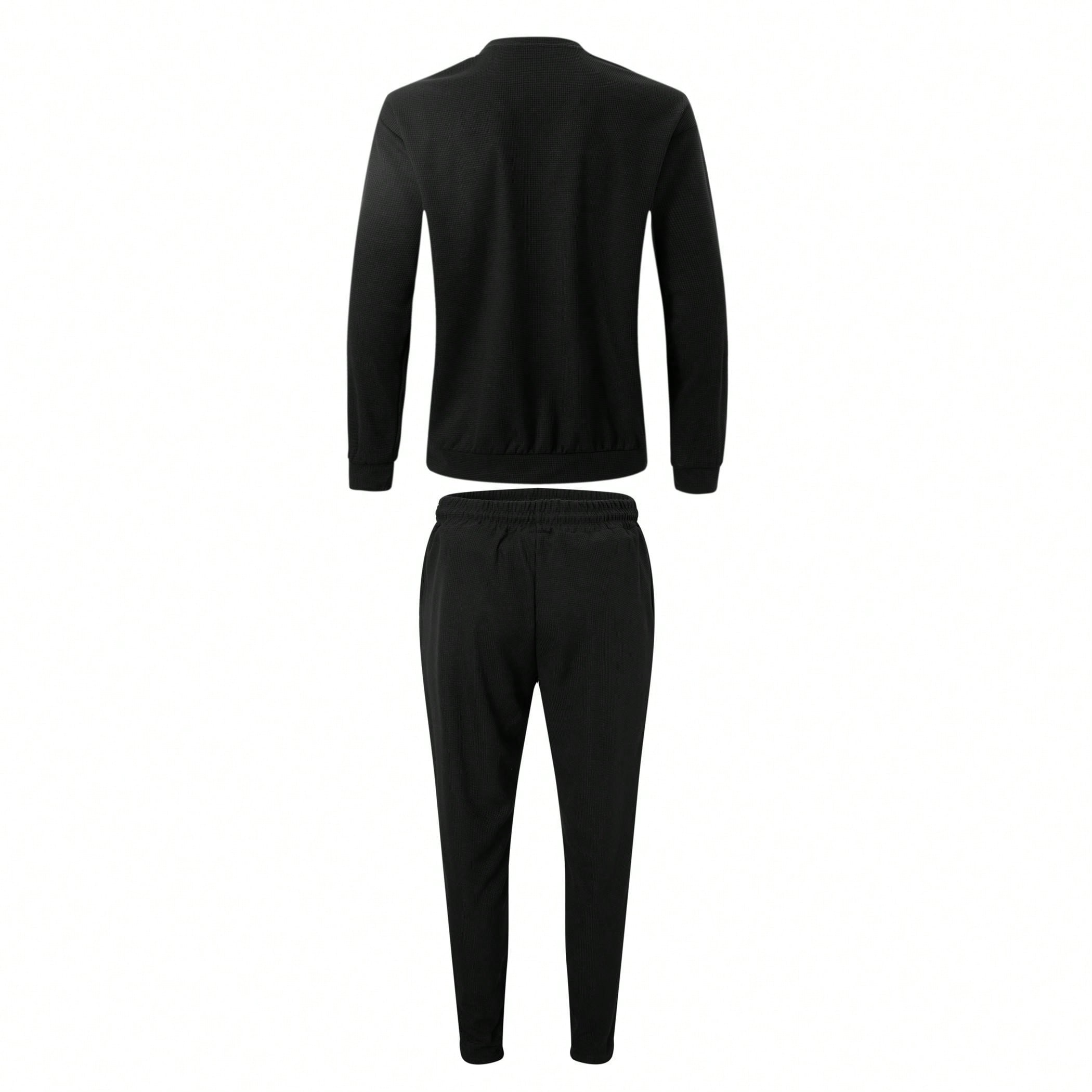 Ensemble 2 pièces de vêtements pour hommes en tissu gaufré