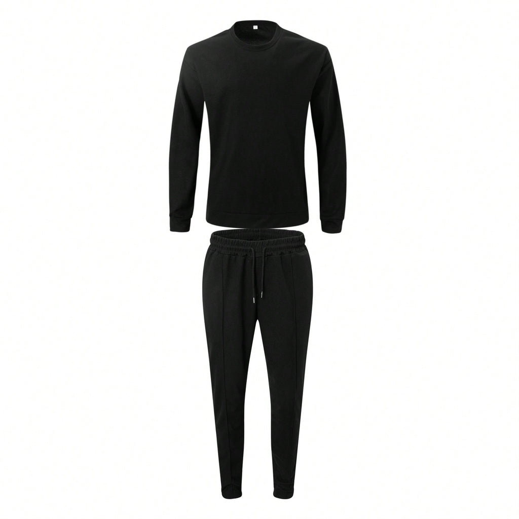 Ensemble 2 pièces de vêtements pour hommes en tissu gaufré