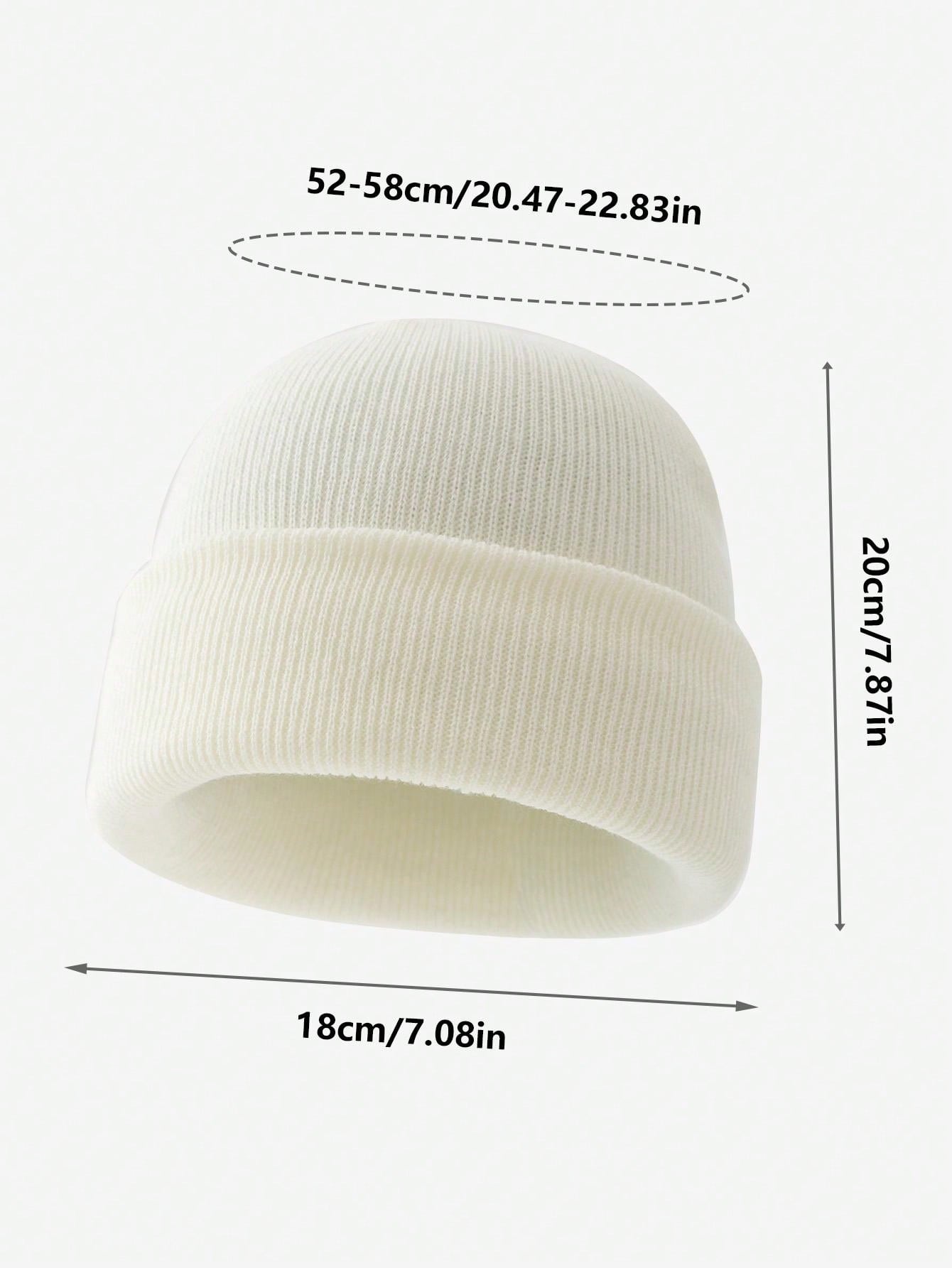 6 pièces/2 pièces Ensemble bonnet tricoté et gants de couleur unie, convient aux hommes et aux femmes pour une chaleur quotidienne, un style de rue extérieur, parfait comme cadeau d'anniversaire ou de Noël