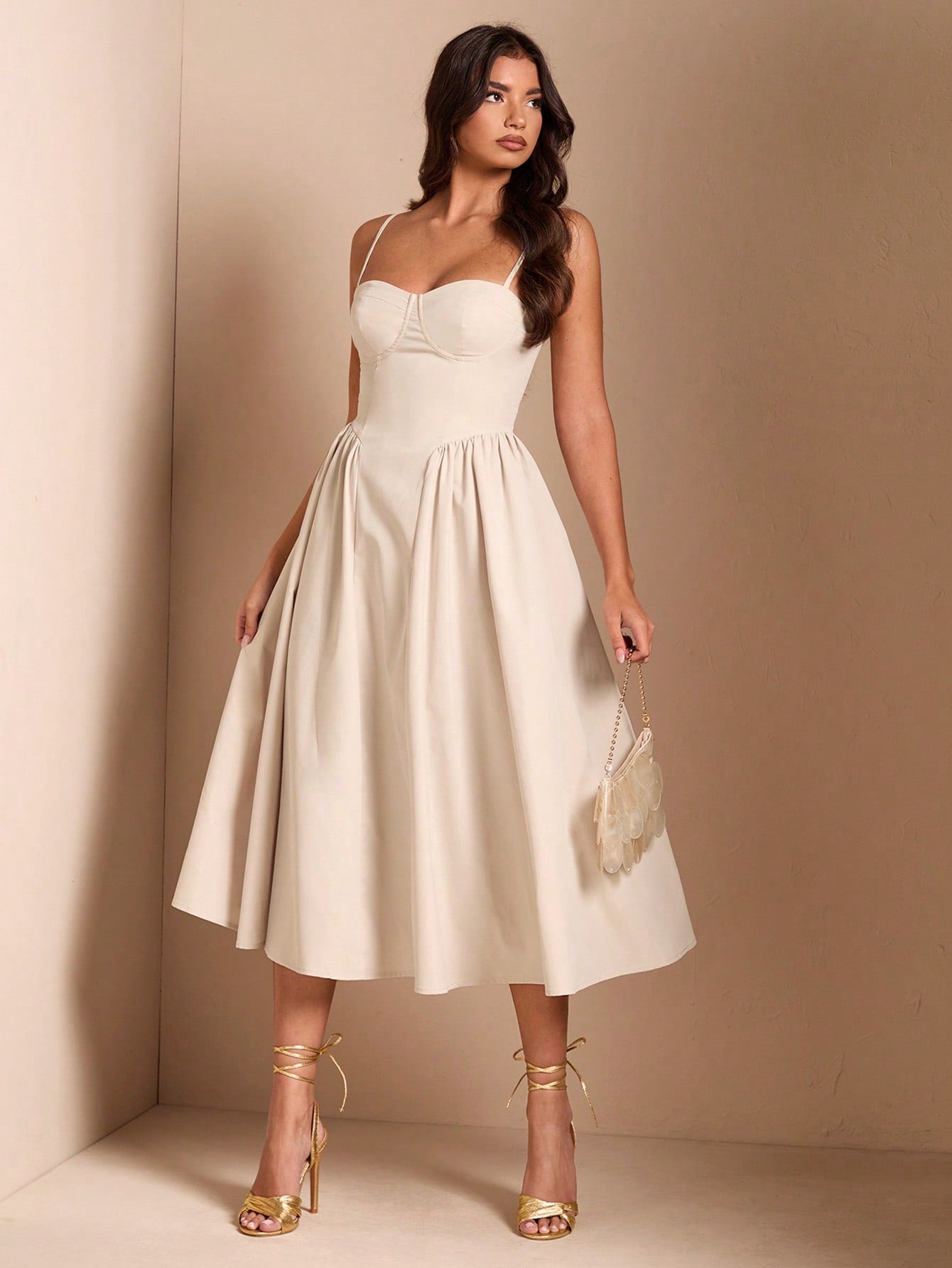 SHEIN BAE Élégante robe longue en tulle pour femmes, convient pour les sorties décontractées, les sorties, les fêtes de boîte de nuit, la saison d'automne