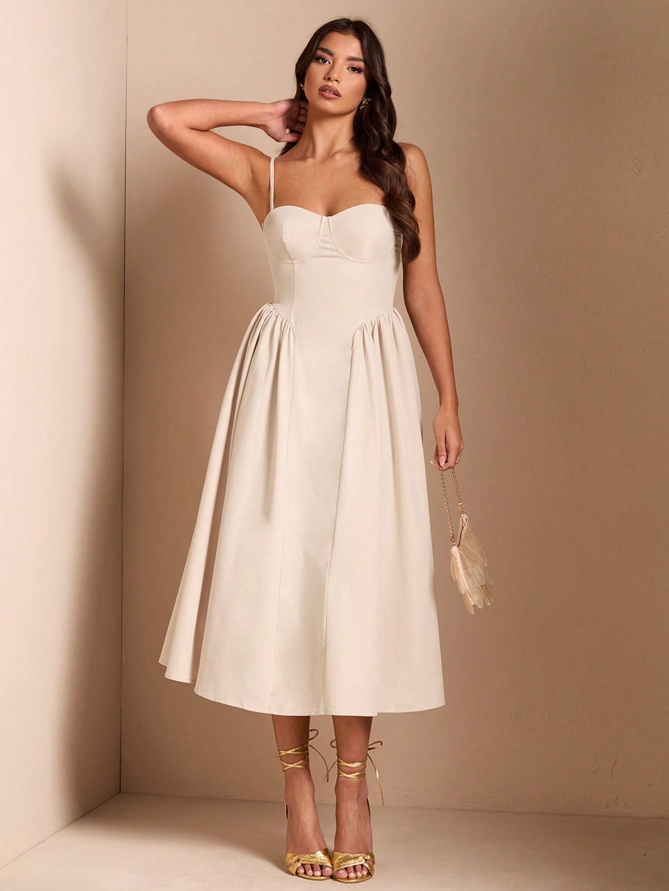 SHEIN BAE Élégante robe longue en tulle pour femmes, convient pour les sorties décontractées, les sorties, les fêtes de boîte de nuit, la saison d'automne