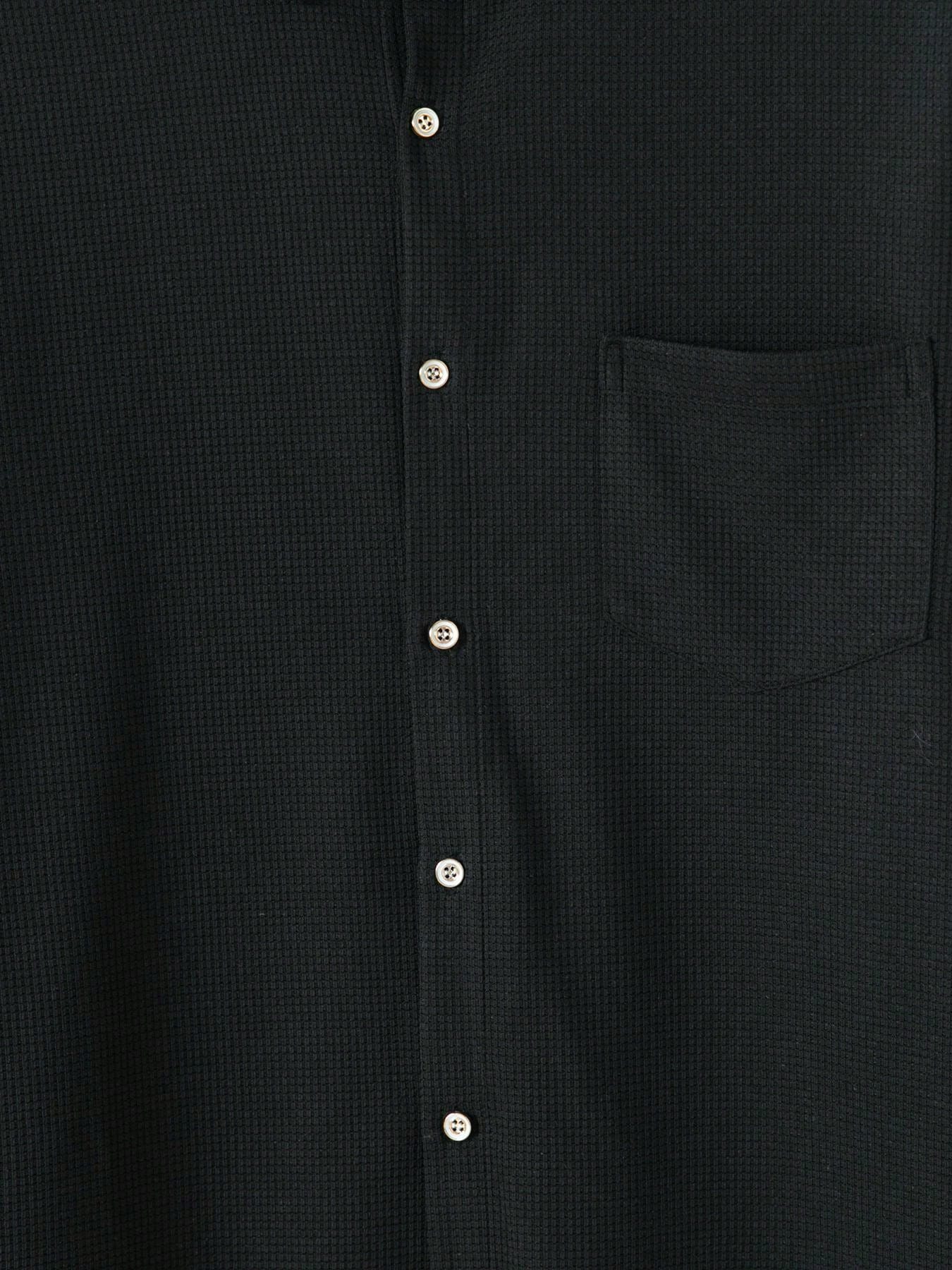1 set Chemise manches longues de couleur unie décontractée pour homme avec poche + pantalon