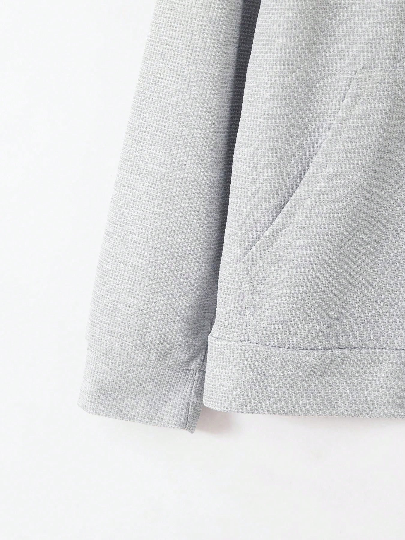 1 set Homme simple de survêtement 2 pièces, Top à col montant zippé manches longues + pantalon, de couleur unie, léger