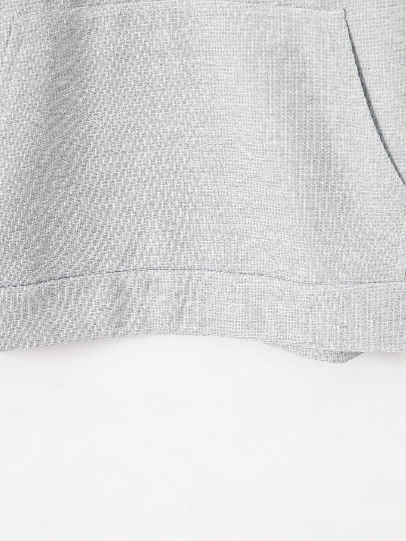 1 set Homme simple de survêtement 2 pièces, Top à col montant zippé manches longues + pantalon, de couleur unie, léger