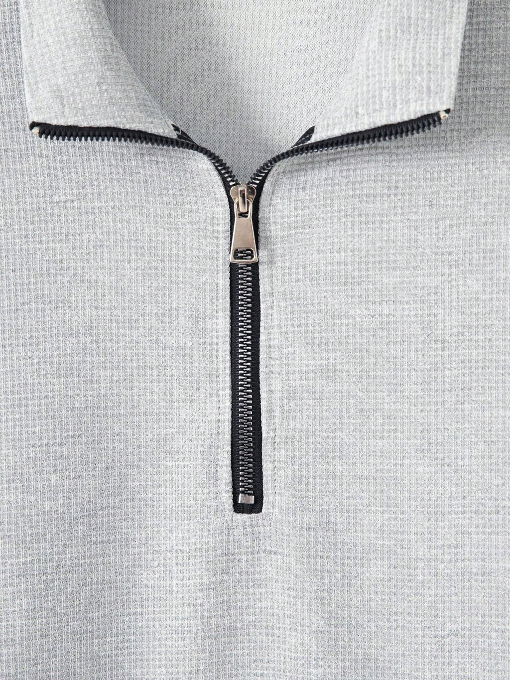 1 set Homme simple de survêtement 2 pièces, Top à col montant zippé manches longues + pantalon, de couleur unie, léger