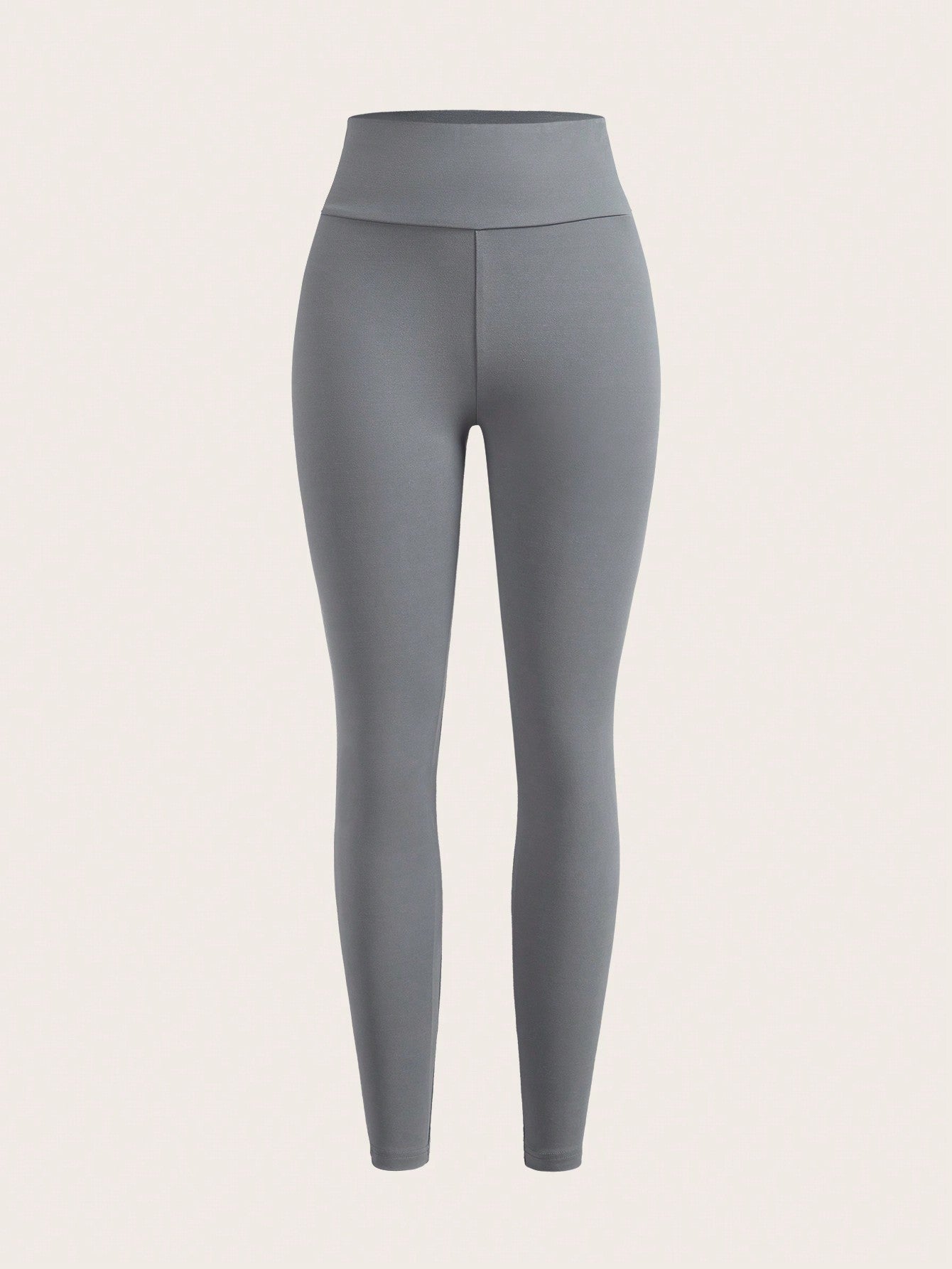SHEIN EZwear 4 pièces Ensemble de tenue de sport pour femmes, veste zippée couleur unie minimaliste et leggings près du corps