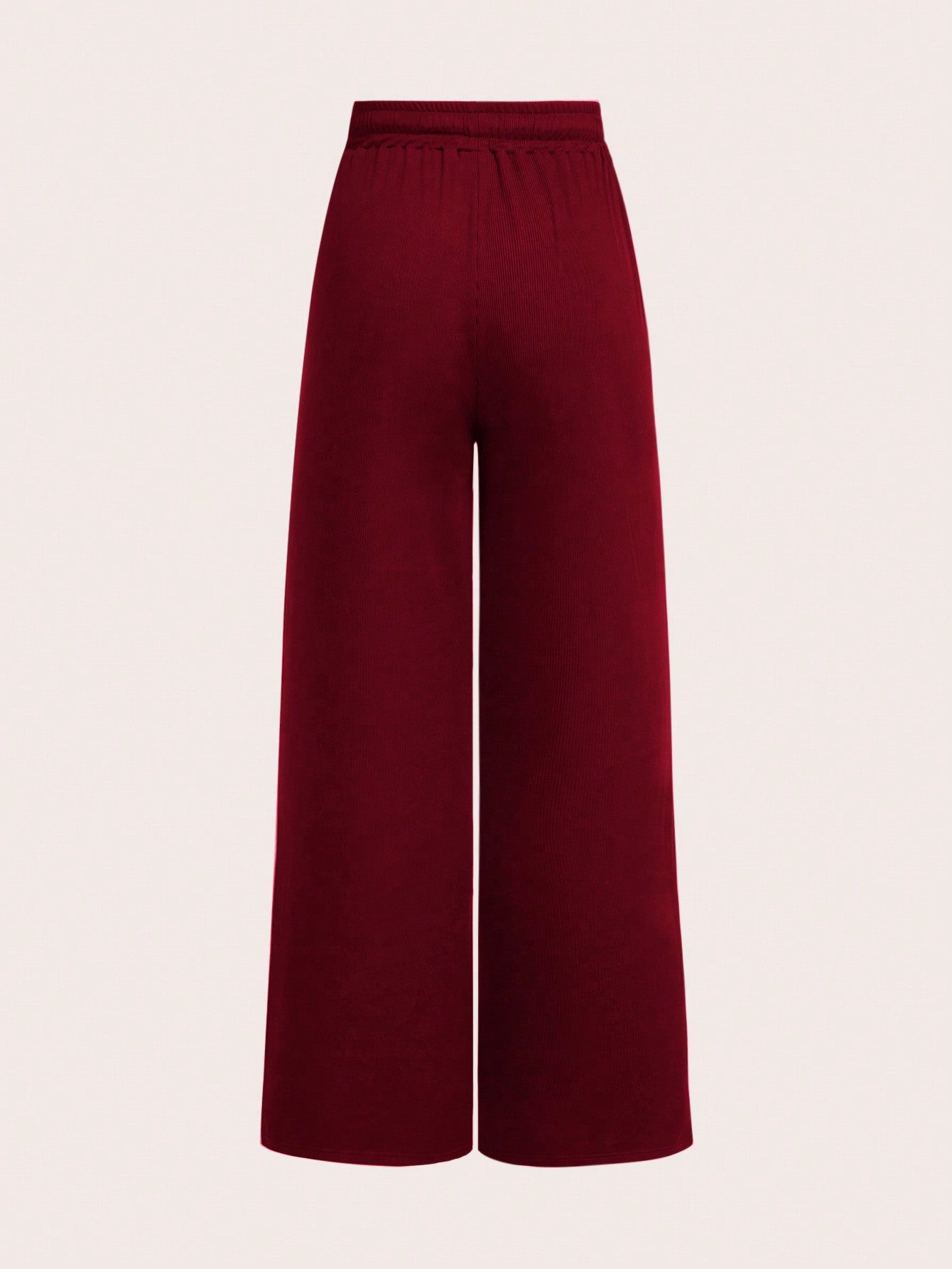 Flirla 2 pièces/Set Combinaison grise col en U grande taille jambes évasées, combinaison ajustée décontracté mode minimaliste pour sortie