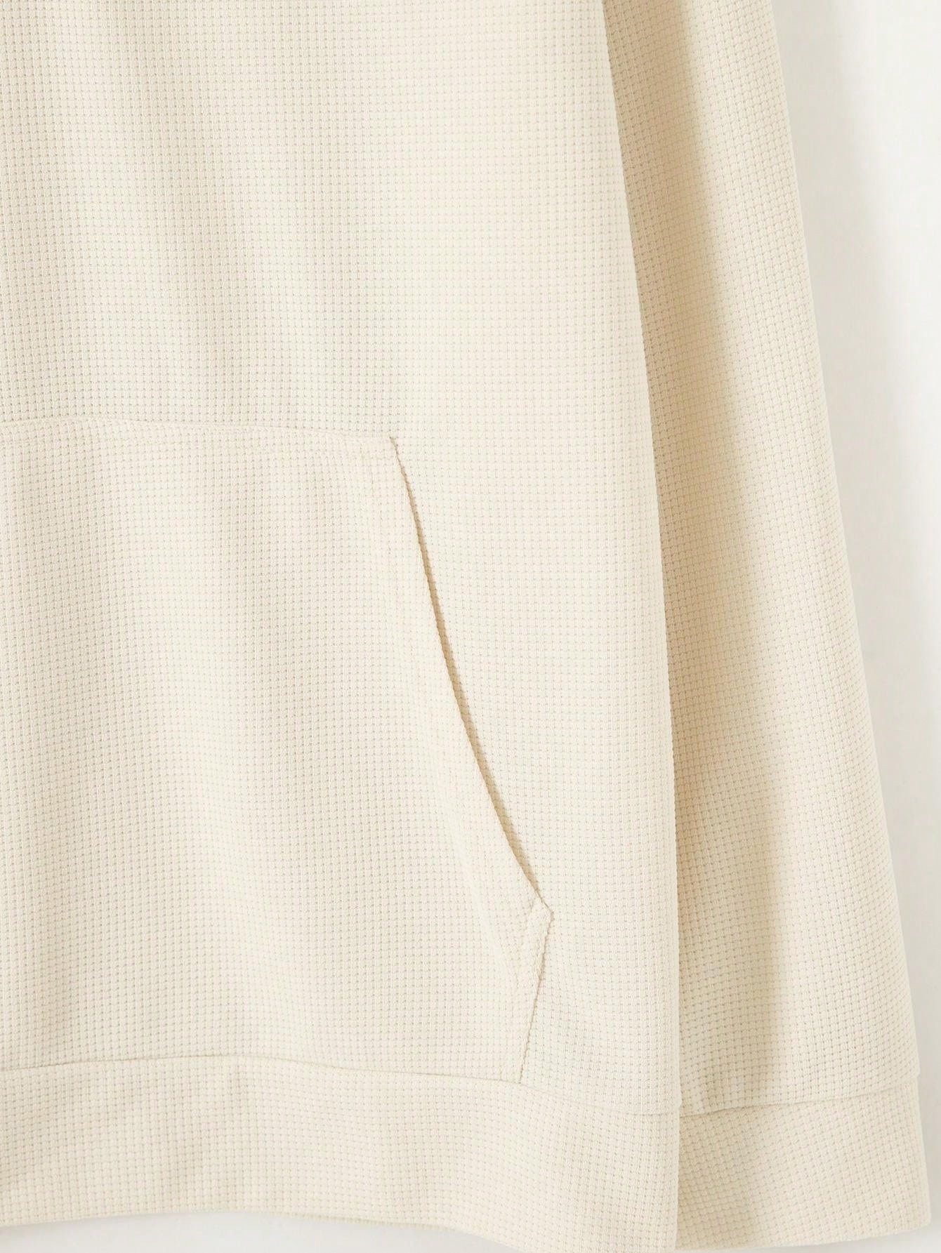 1 set Homme simple de survêtement 2 pièces, Top à col montant zippé manches longues + pantalon, de couleur unie, léger