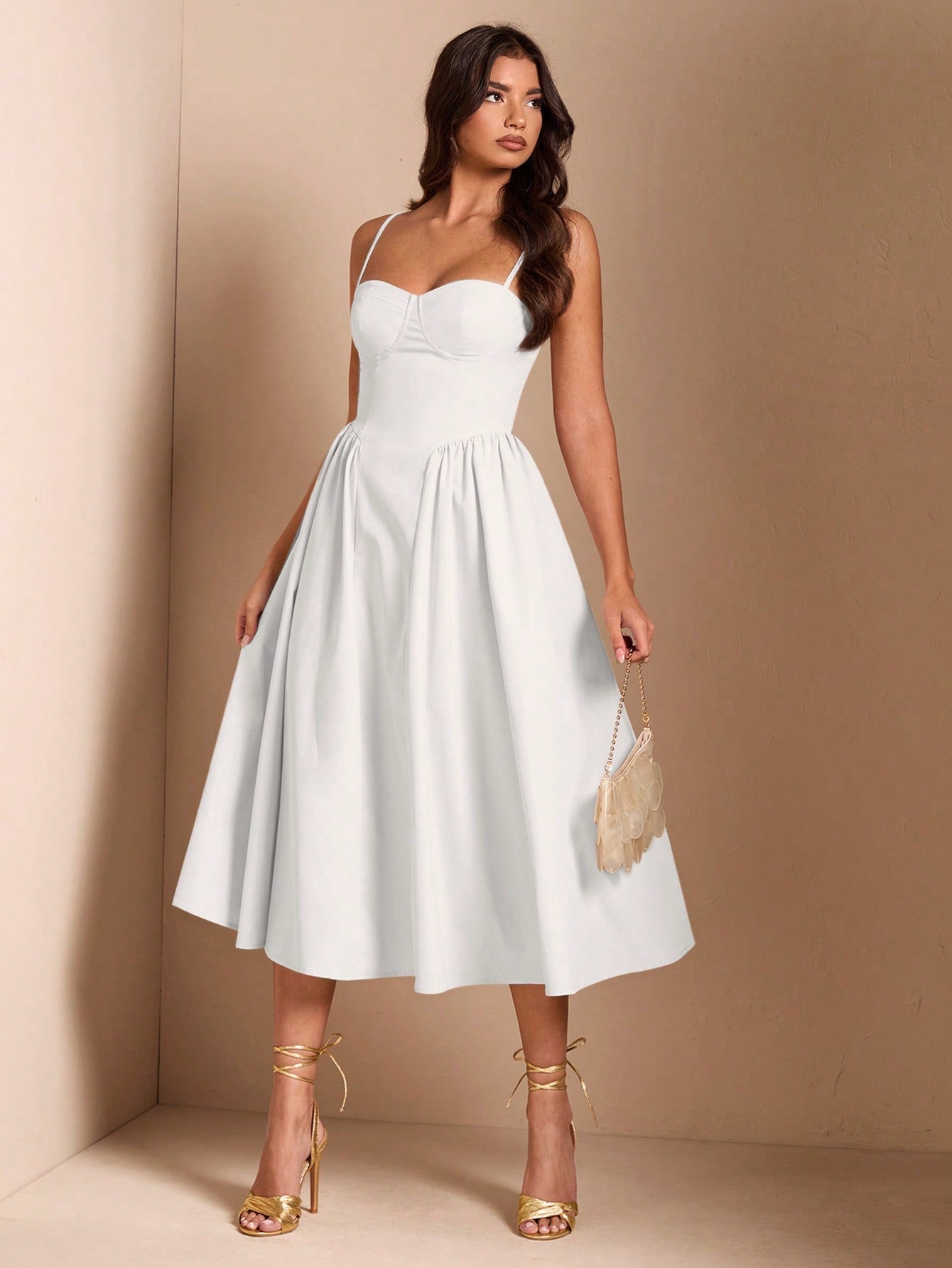 SHEIN BAE Élégante robe longue en tulle pour femmes, convient pour les sorties décontractées, les sorties, les fêtes de boîte de nuit, la saison d'automne
