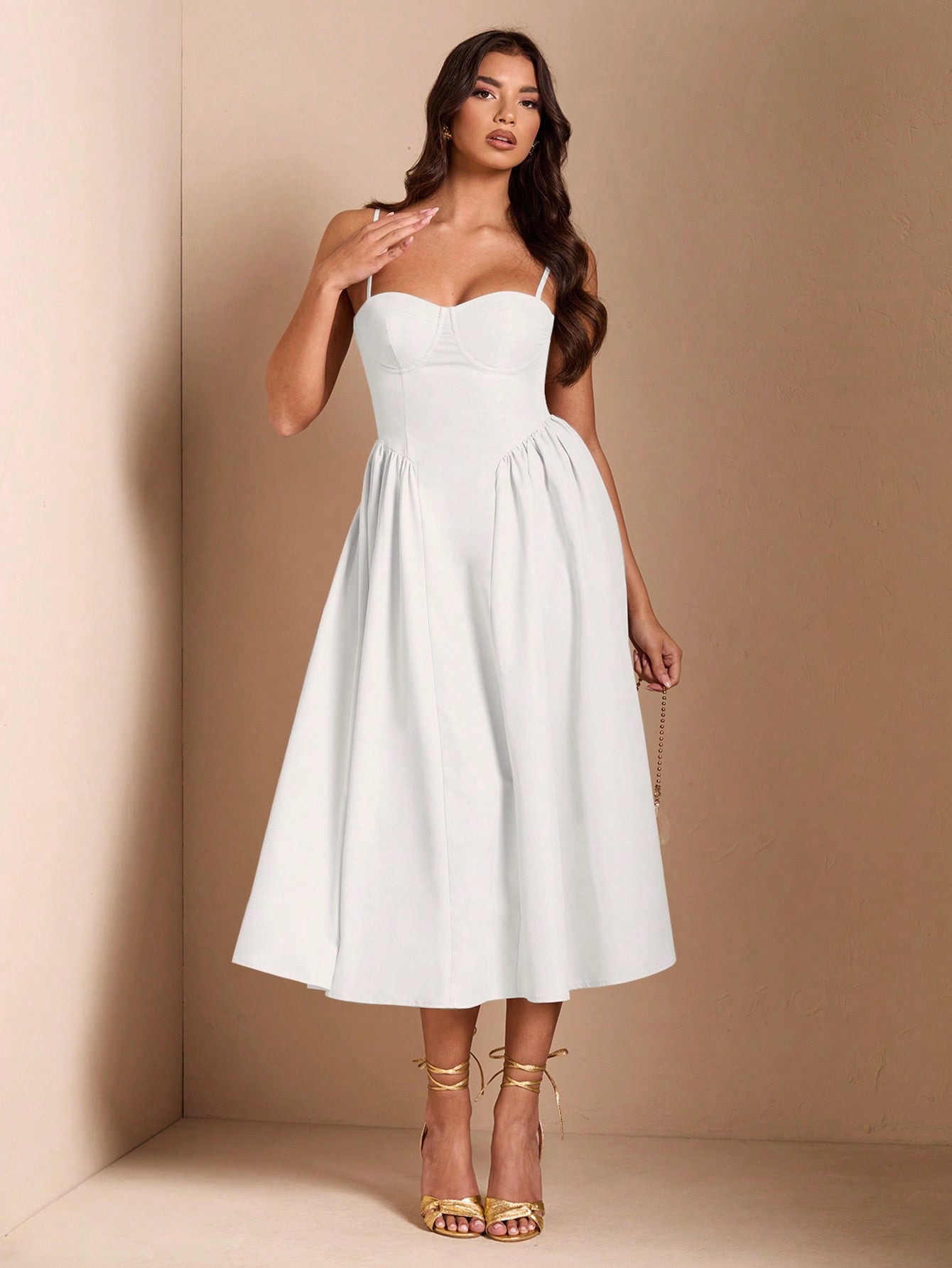 SHEIN BAE Élégante robe longue en tulle pour femmes, convient pour les sorties décontractées, les sorties, les fêtes de boîte de nuit, la saison d'automne