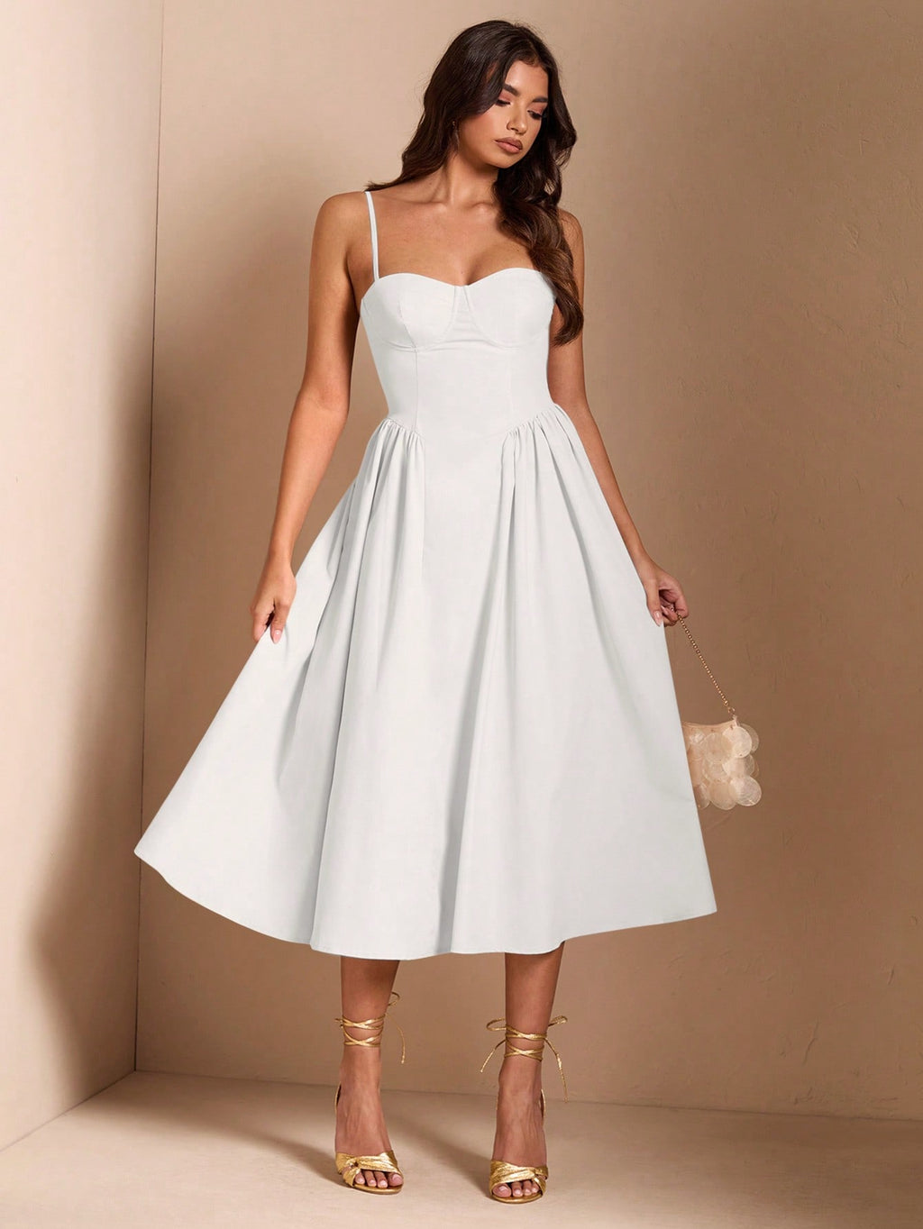 SHEIN BAE Élégante robe longue en tulle pour femmes, convient pour les sorties décontractées, les sorties, les fêtes de boîte de nuit, la saison d'automne