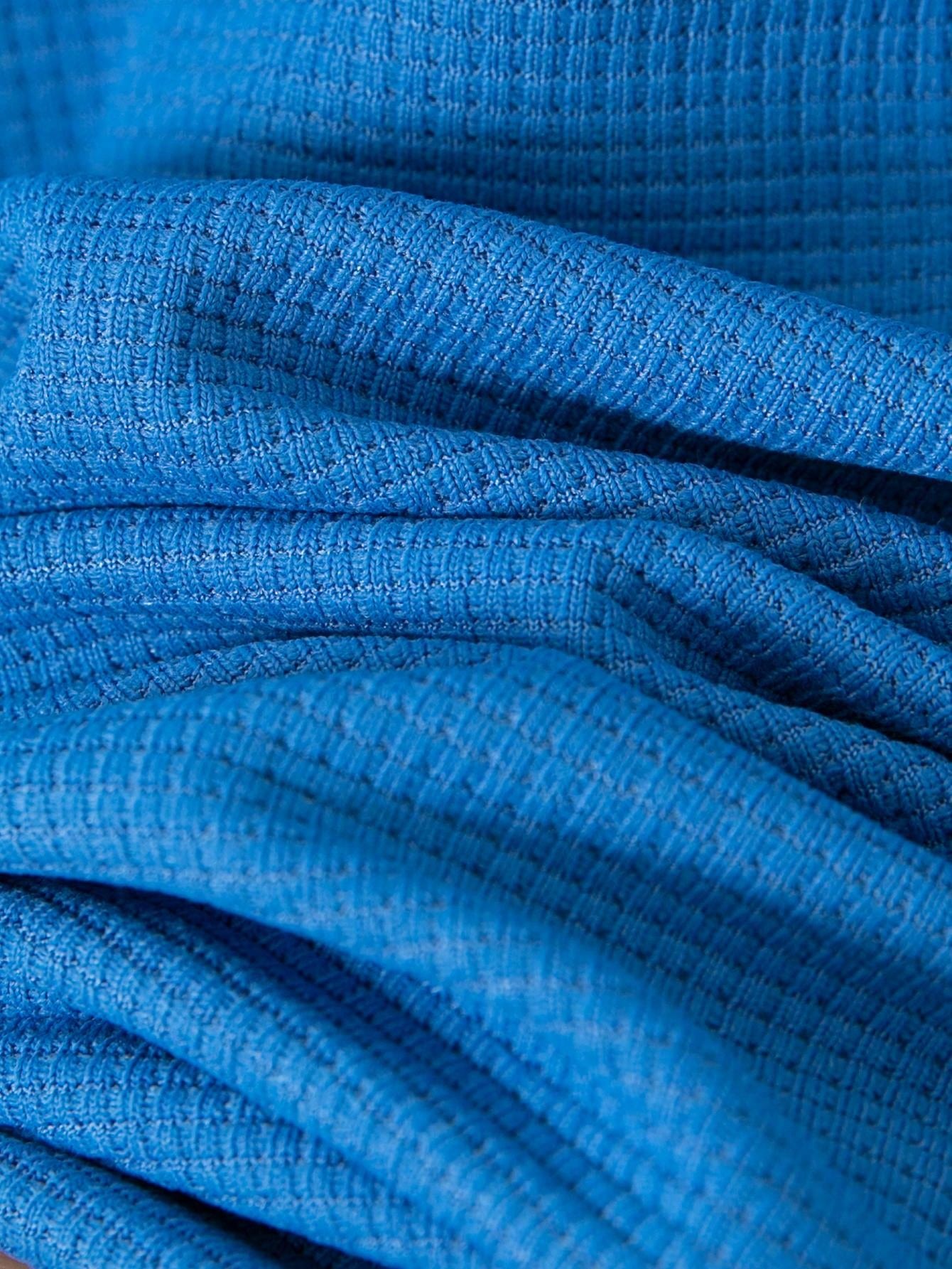 1 set Homme simple de survêtement 2 pièces, Top à col montant zippé manches longues + pantalon, de couleur unie, léger