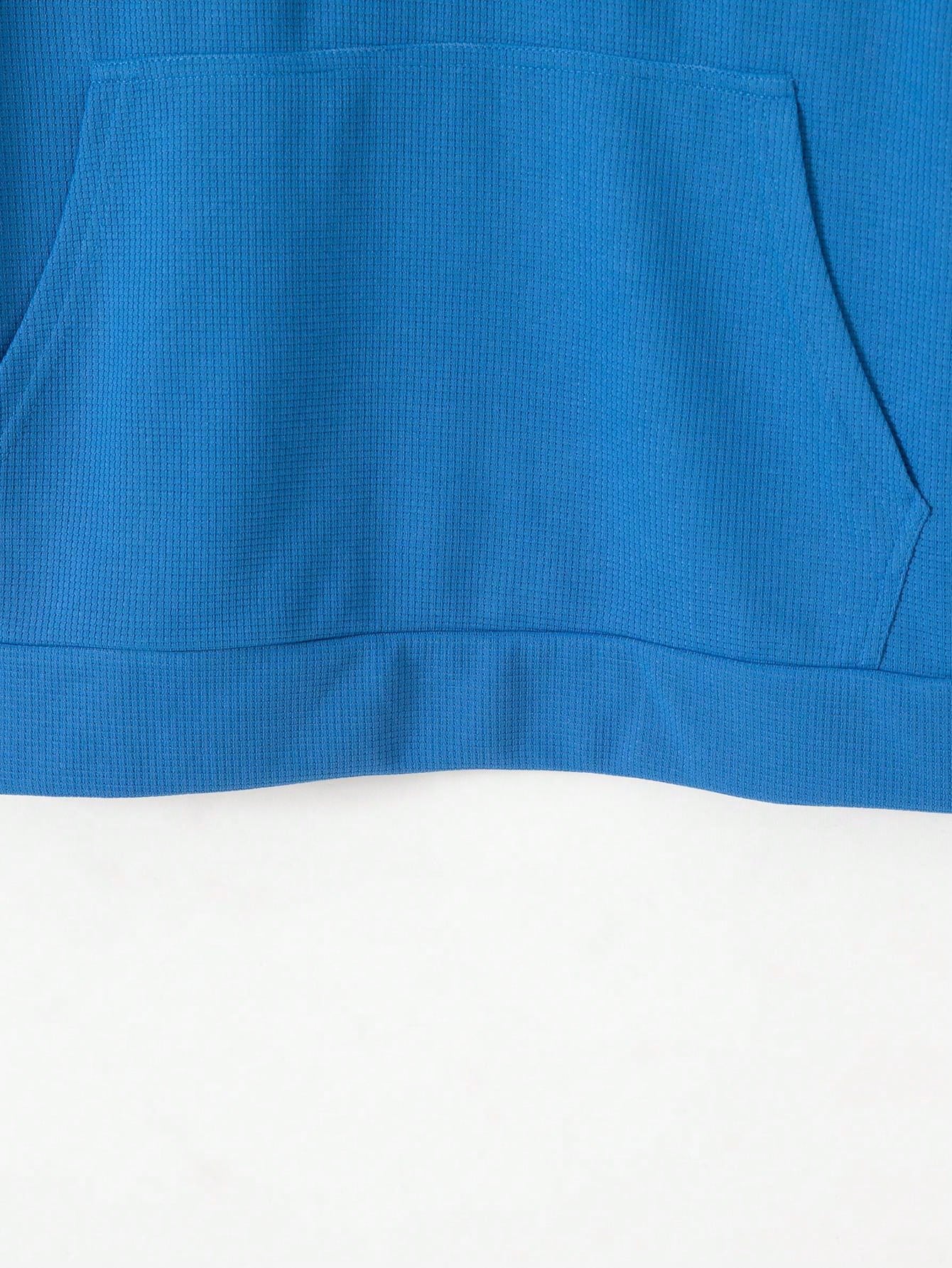1 set Homme simple de survêtement 2 pièces, Top à col montant zippé manches longues + pantalon, de couleur unie, léger