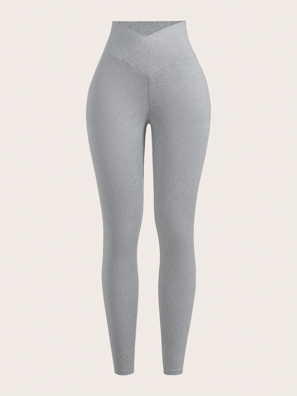 SHEIN EZwear Leggings décontracté moulants asymétriques taille étroite de couleur unie pour femmes