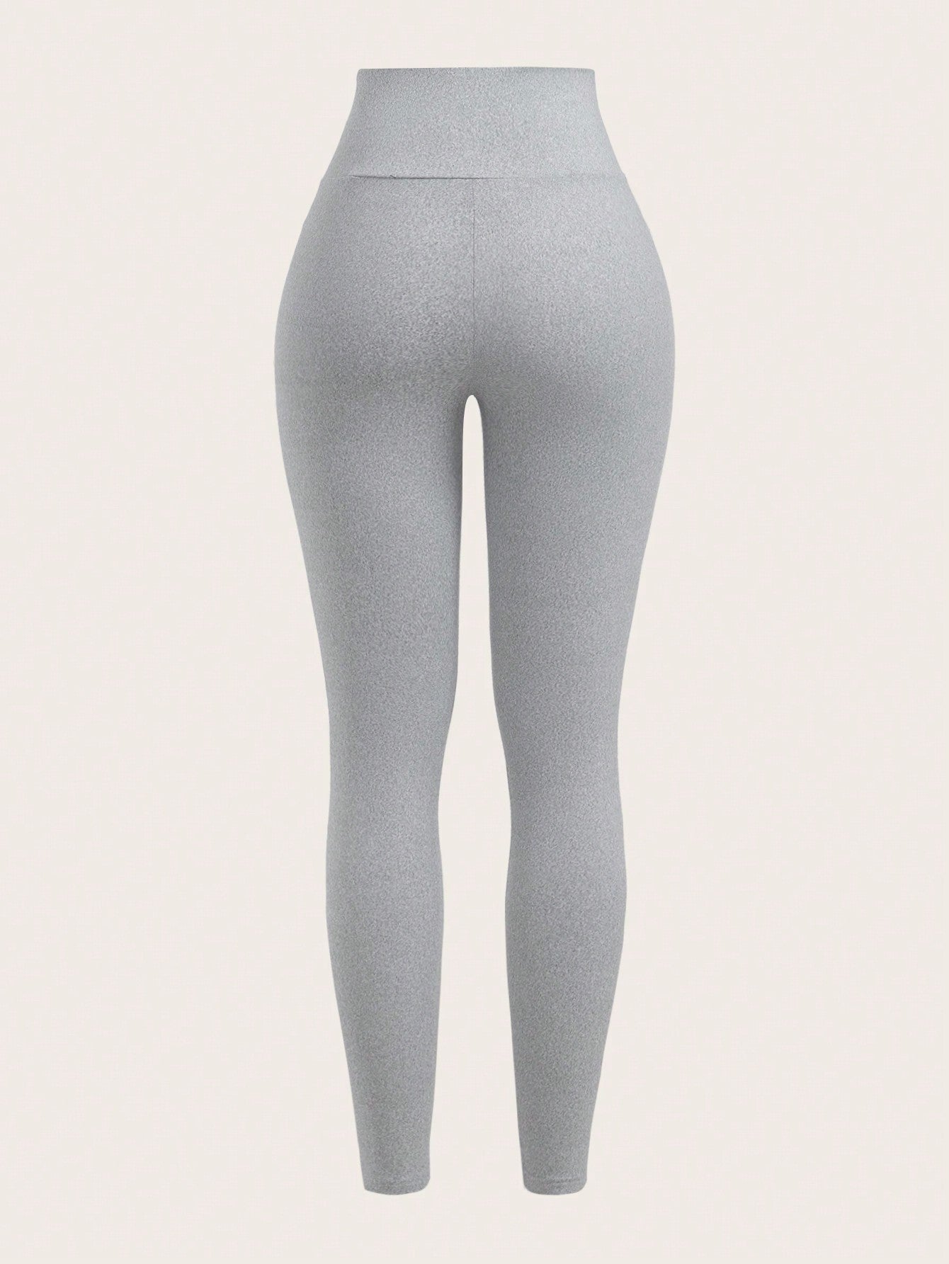 SHEIN EZwear Leggings décontracté moulants asymétriques taille étroite de couleur unie pour femmes