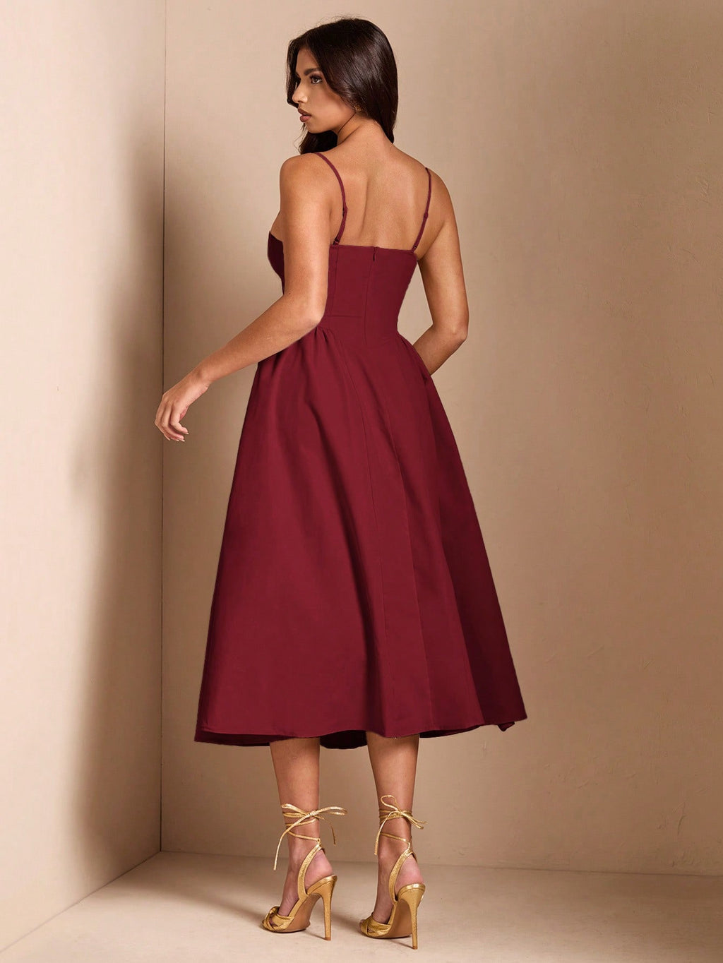 SHEIN BAE Élégante robe longue en tulle pour femmes, convient pour les sorties décontractées, les sorties, les fêtes de boîte de nuit, la saison d'automne