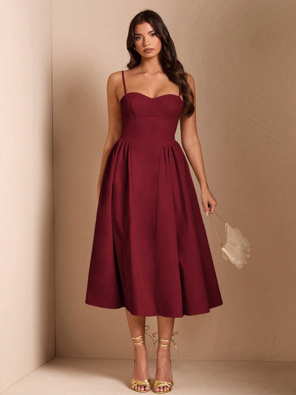 SHEIN BAE Élégante robe longue en tulle pour femmes, convient pour les sorties décontractées, les sorties, les fêtes de boîte de nuit, la saison d'automne