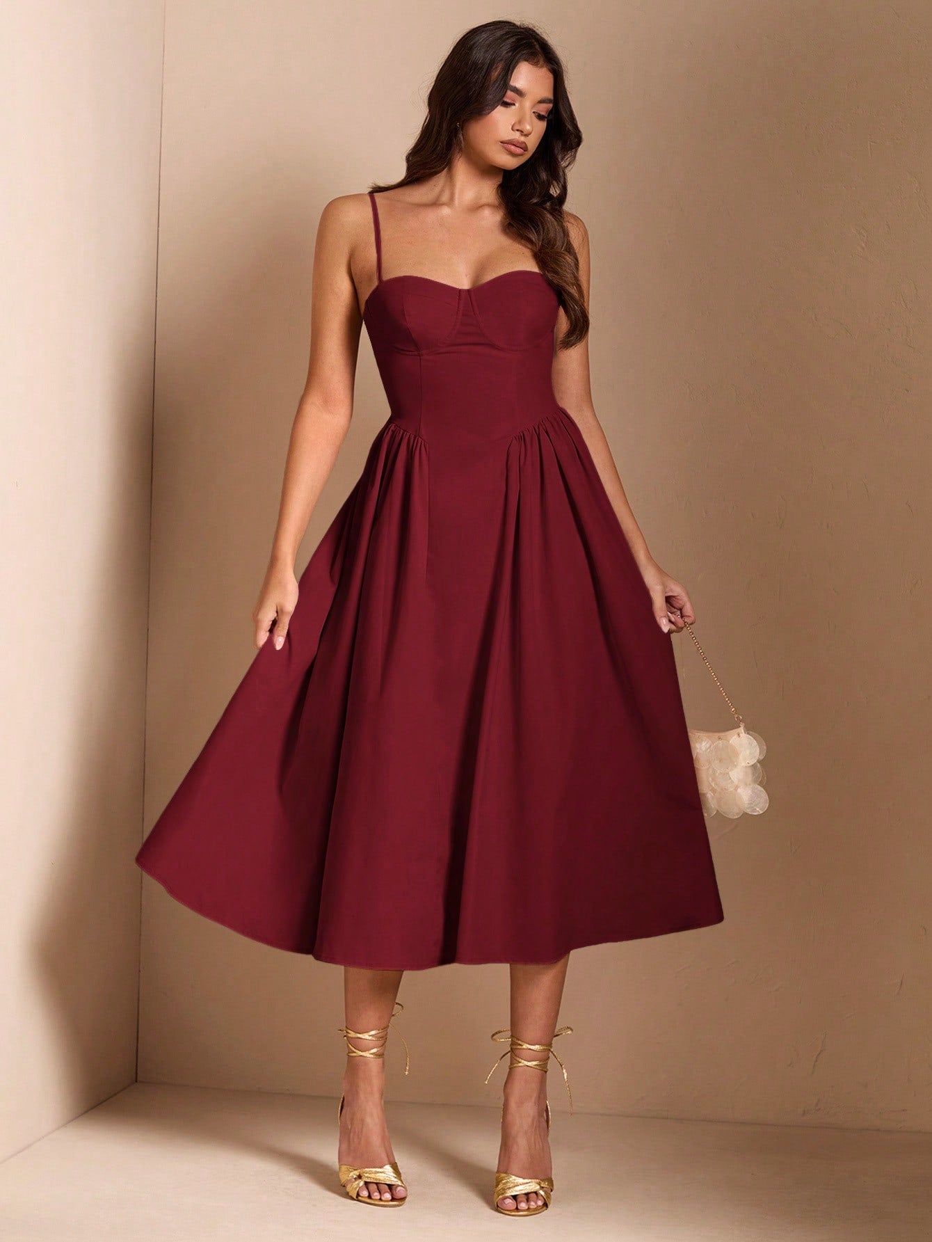 SHEIN BAE Élégante robe longue en tulle pour femmes, convient pour les sorties décontractées, les sorties, les fêtes de boîte de nuit, la saison d'automne