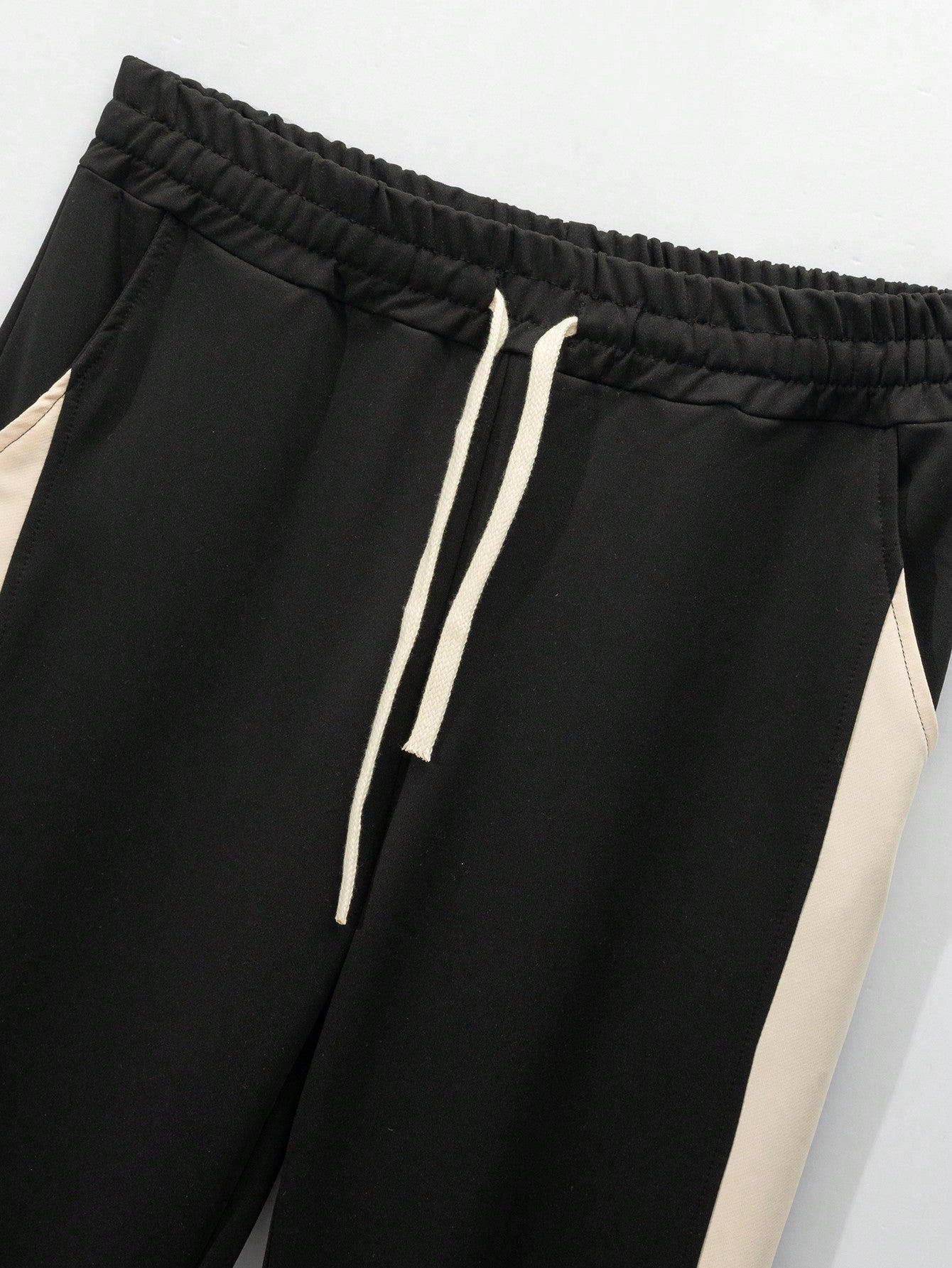 1 set Homme veste de baseball monobloc décontractée à col et pantalon, blocs de couleurs, 2 pièces, d'épaisseur moyenne, convient pour les voyages et l'usage quotidien