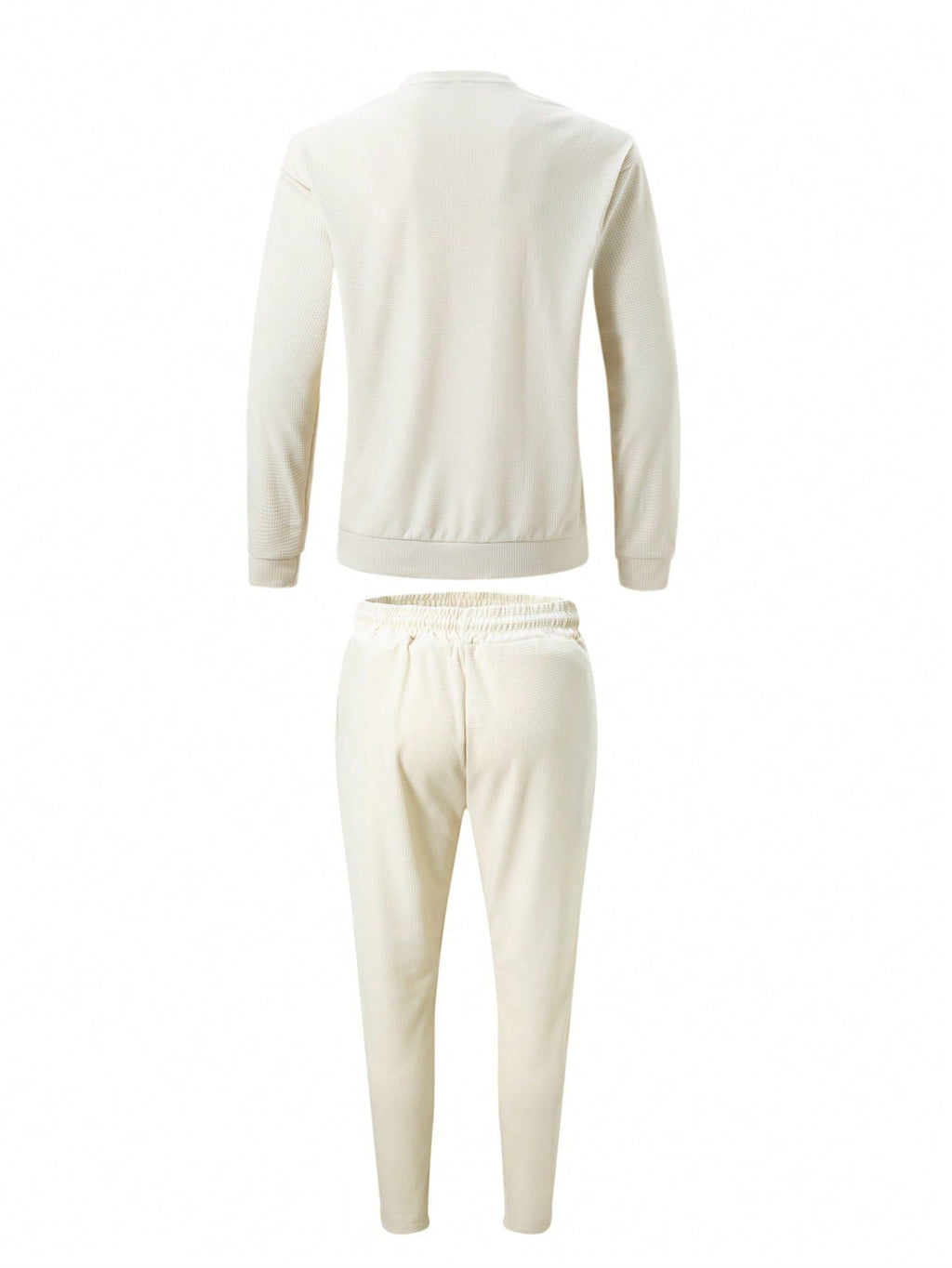 Ensemble 2 pièces de vêtements pour hommes en tissu gaufré