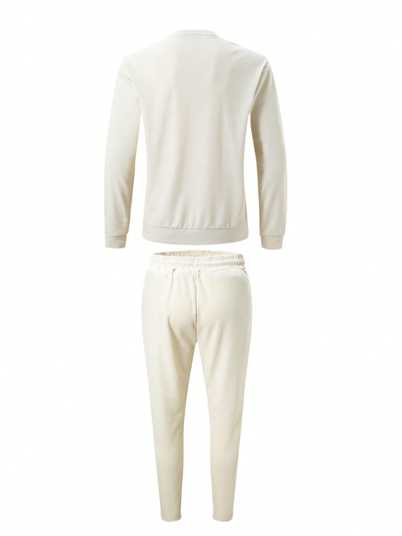 Ensemble 2 pièces de vêtements pour hommes en tissu gaufré