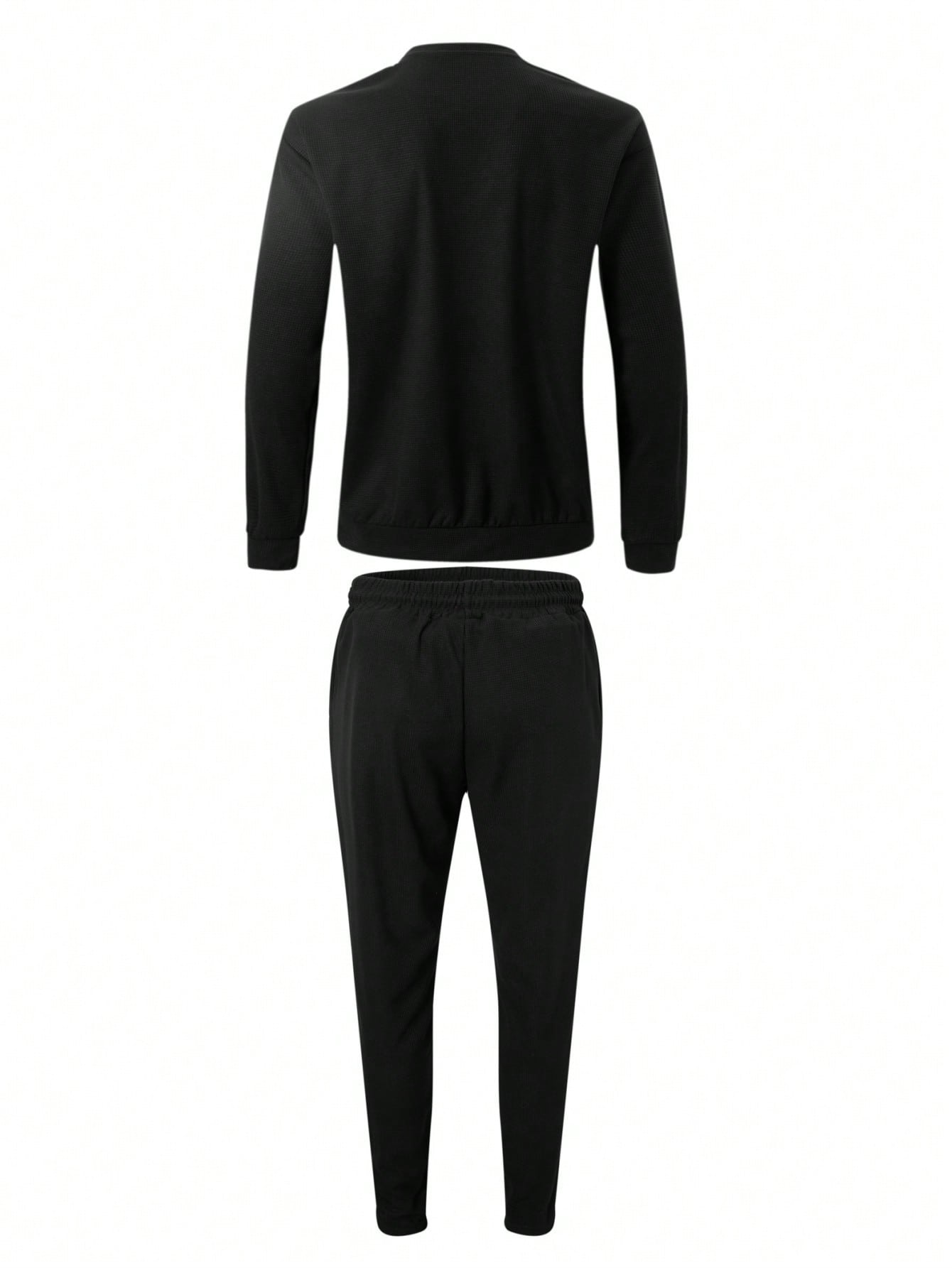 Ensemble 2 pièces de vêtements pour hommes en tissu gaufré